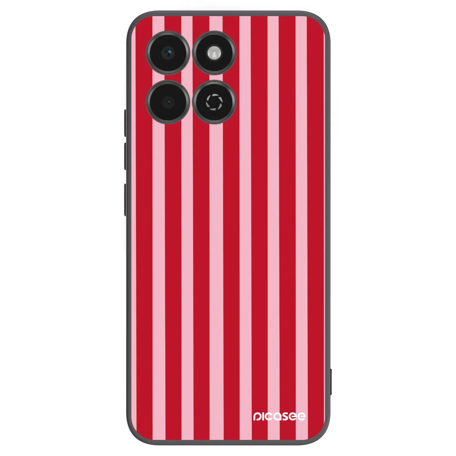 Picasee fekete szilikon tok az alábbi mobiltelefonokra Honor 200 Smart 5G - Lines red
