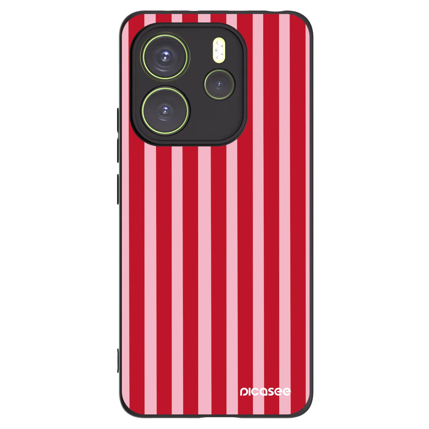 Picasee fekete szilikon tok az alábbi mobiltelefonokra Xiaomi Redmi Note 14 4G - Lines red