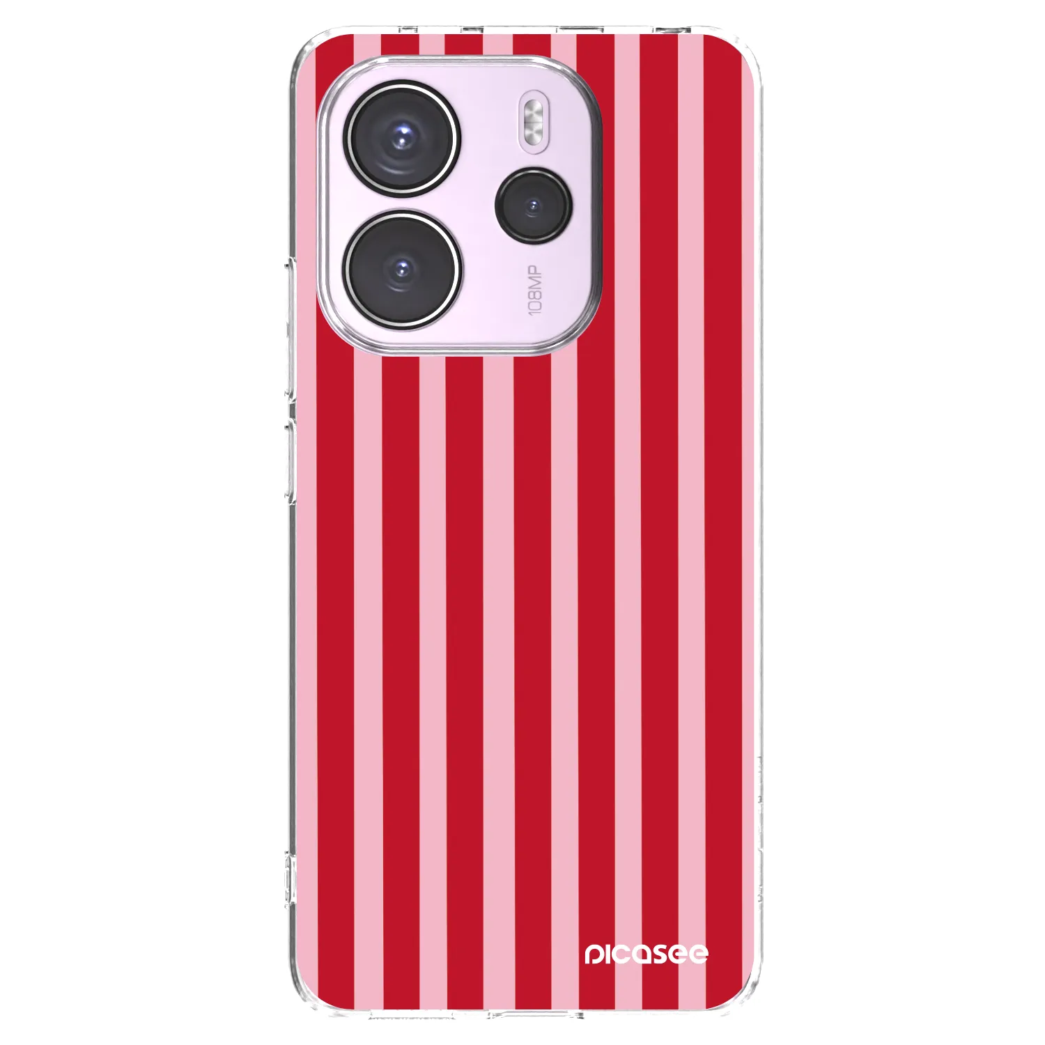 Picasee átlátszó szilikon tok az alábbi mobiltelefonokra Xiaomi Redmi Note 14 4G - Lines red
