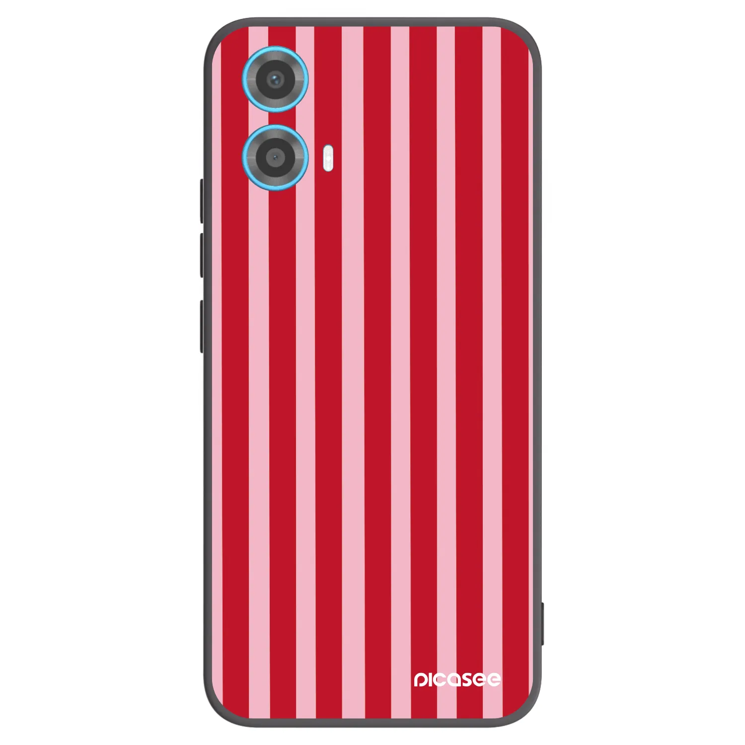 Picasee fekete szilikon tok az alábbi mobiltelefonokra Motorola Moto G34 5G - Lines red