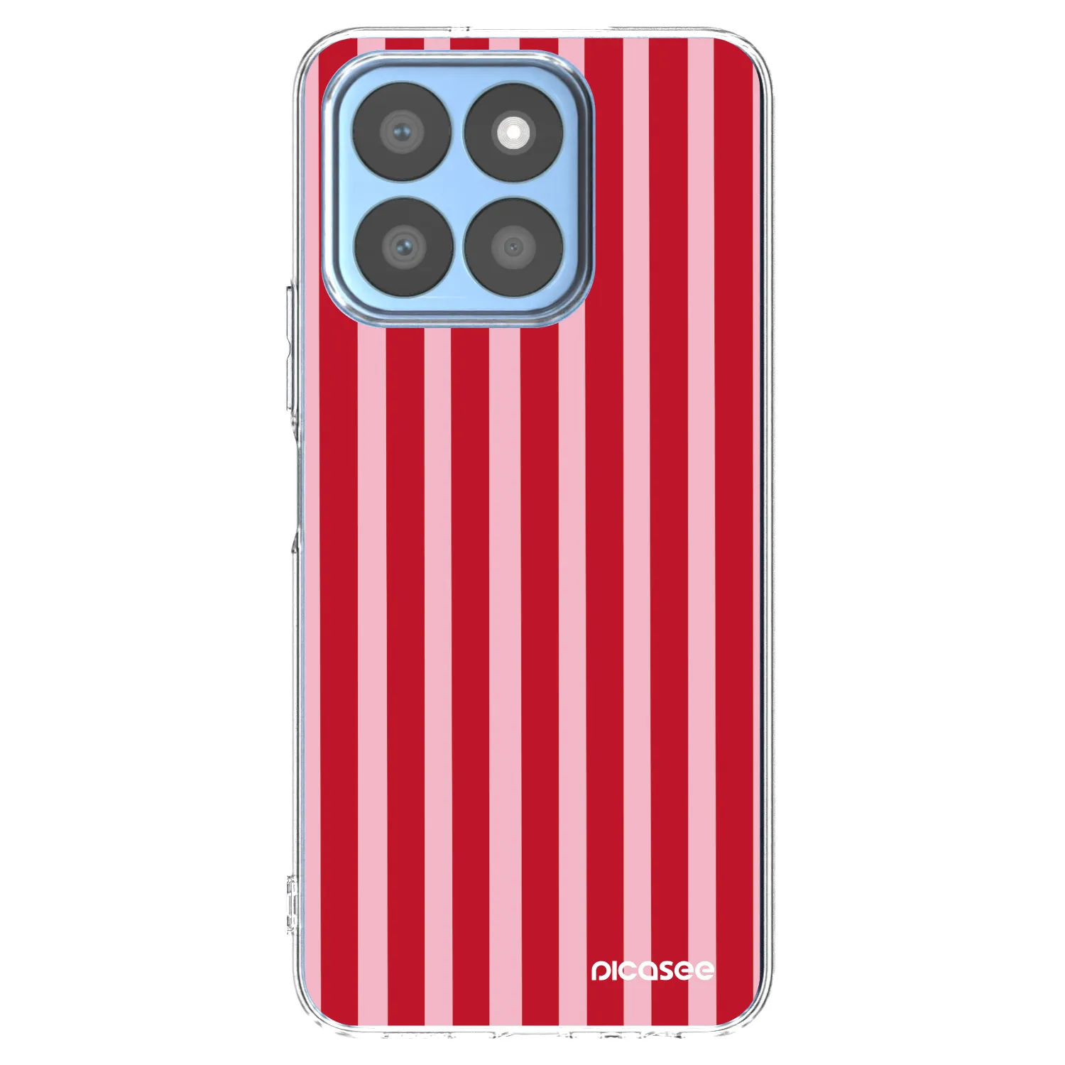 Picasee átlátszó szilikon tok az alábbi mobiltelefonokra Honor X8c - Lines red