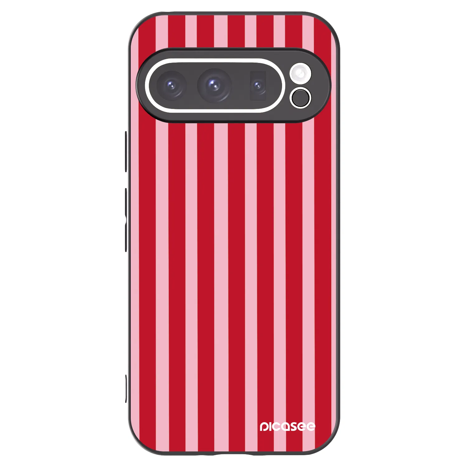 Picasee fekete szilikon tok az alábbi mobiltelefonokra Google Pixel 9 Pro - Lines red