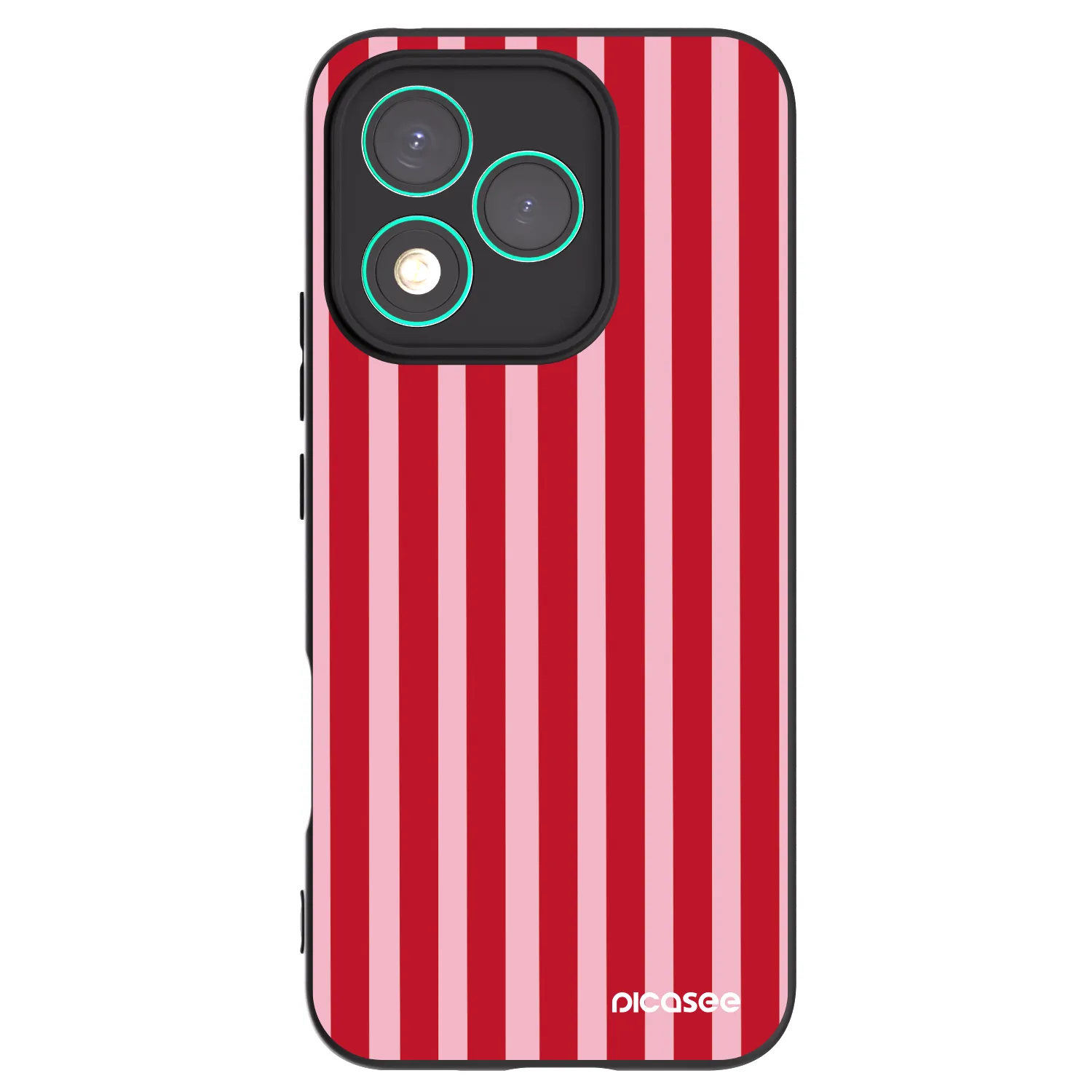 Picasee fekete szilikon tok az alábbi mobiltelefonokra Honor 400 Lite 5G - Lines red