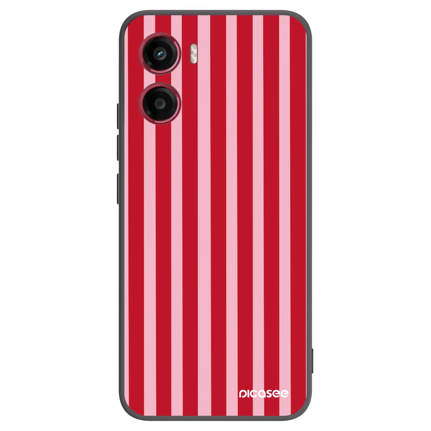 Picasee fekete szilikon tok az alábbi mobiltelefonokra Motorola Moto G05 - Lines red