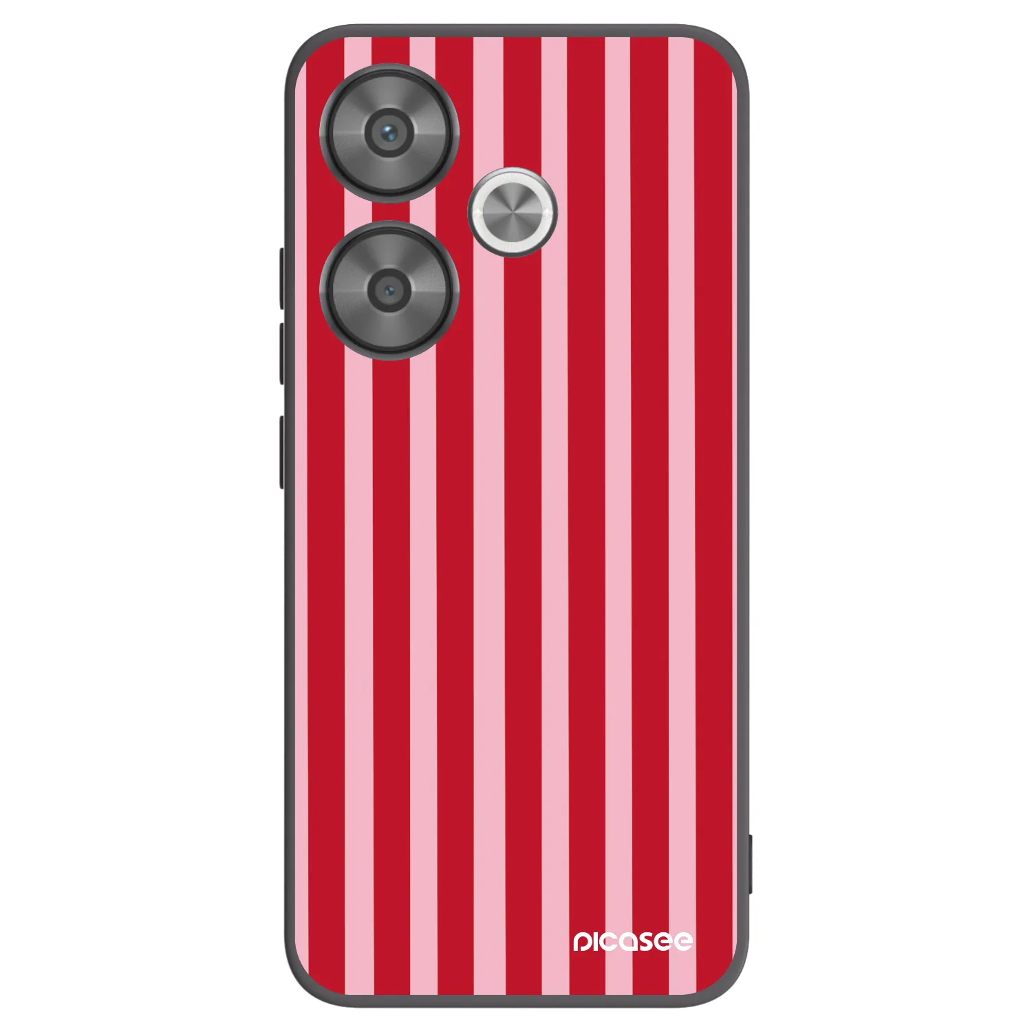 Picasee fekete szilikon tok az alábbi mobiltelefonokra Xiaomi Poco F6 - Lines red