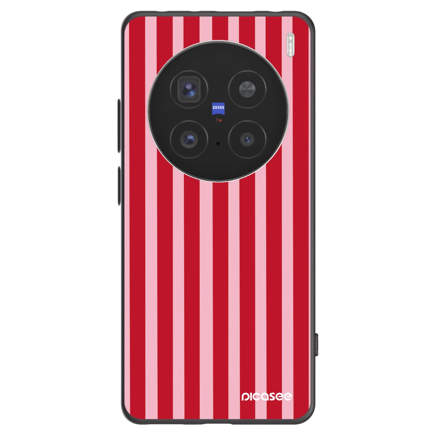 Picasee fekete szilikon tok az alábbi mobiltelefonokra Vivo X200 Pro - Lines red