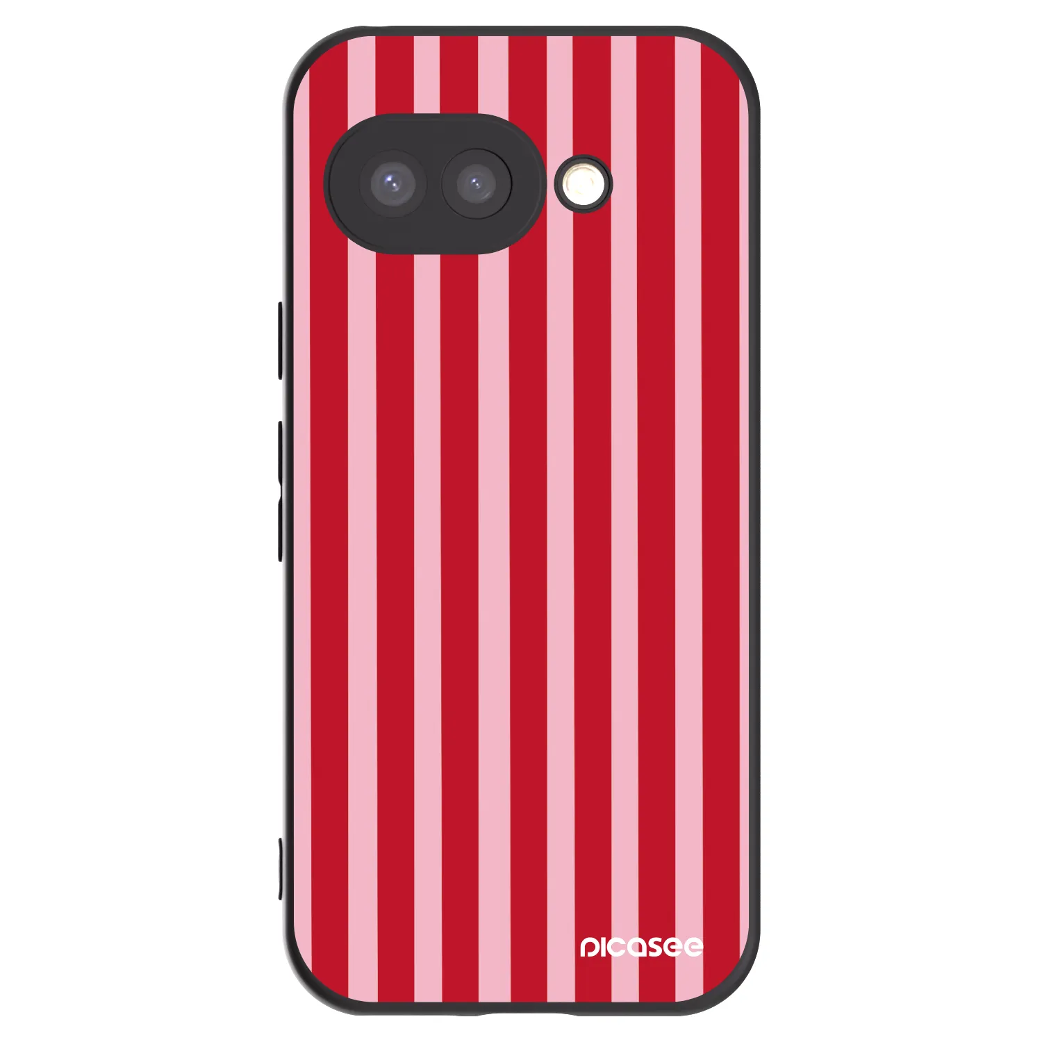 Picasee fekete szilikon tok az alábbi mobiltelefonokra Google Pixel 9a - Lines red