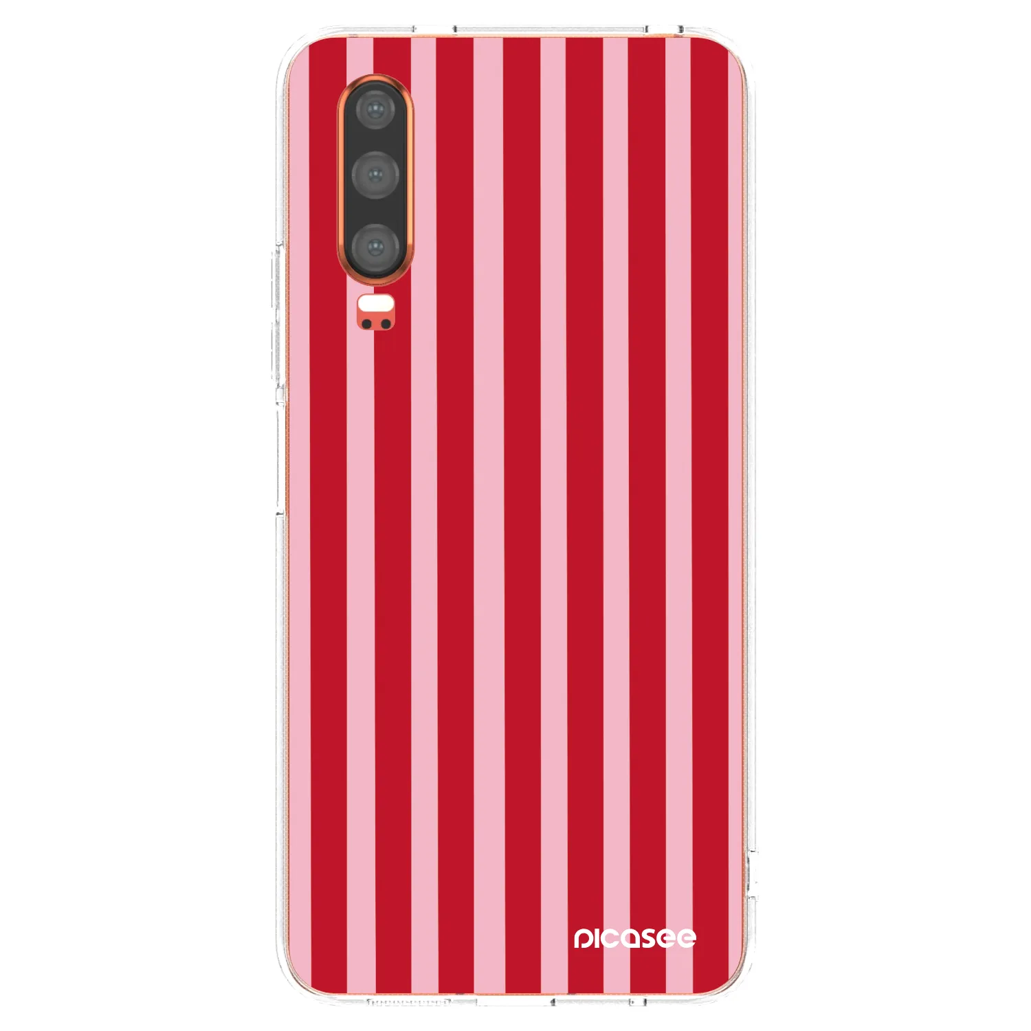 Picasee átlátszó szilikon tok az alábbi mobiltelefonokra Huawei P30 - Lines red