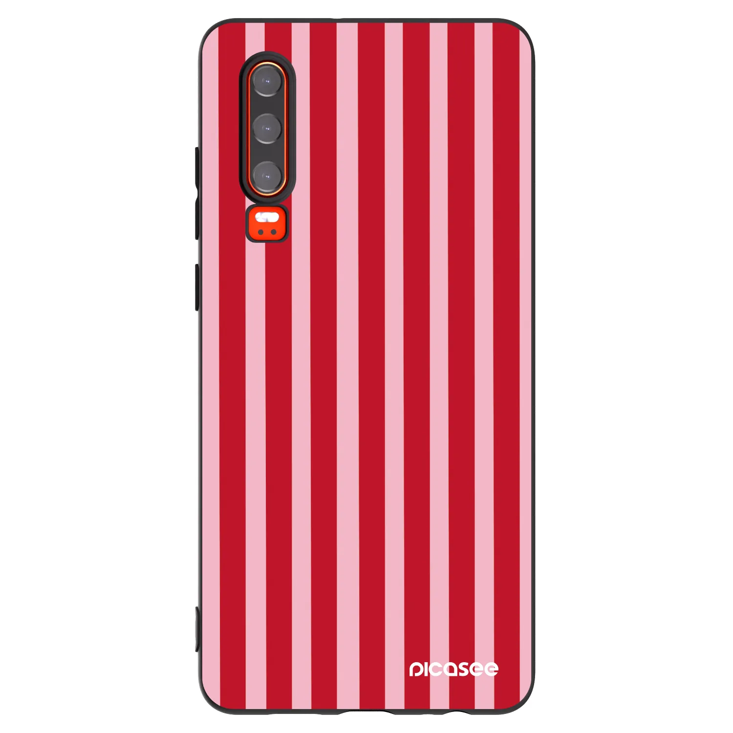 Picasee fekete szilikon tok az alábbi mobiltelefonokra Huawei P30 - Lines red