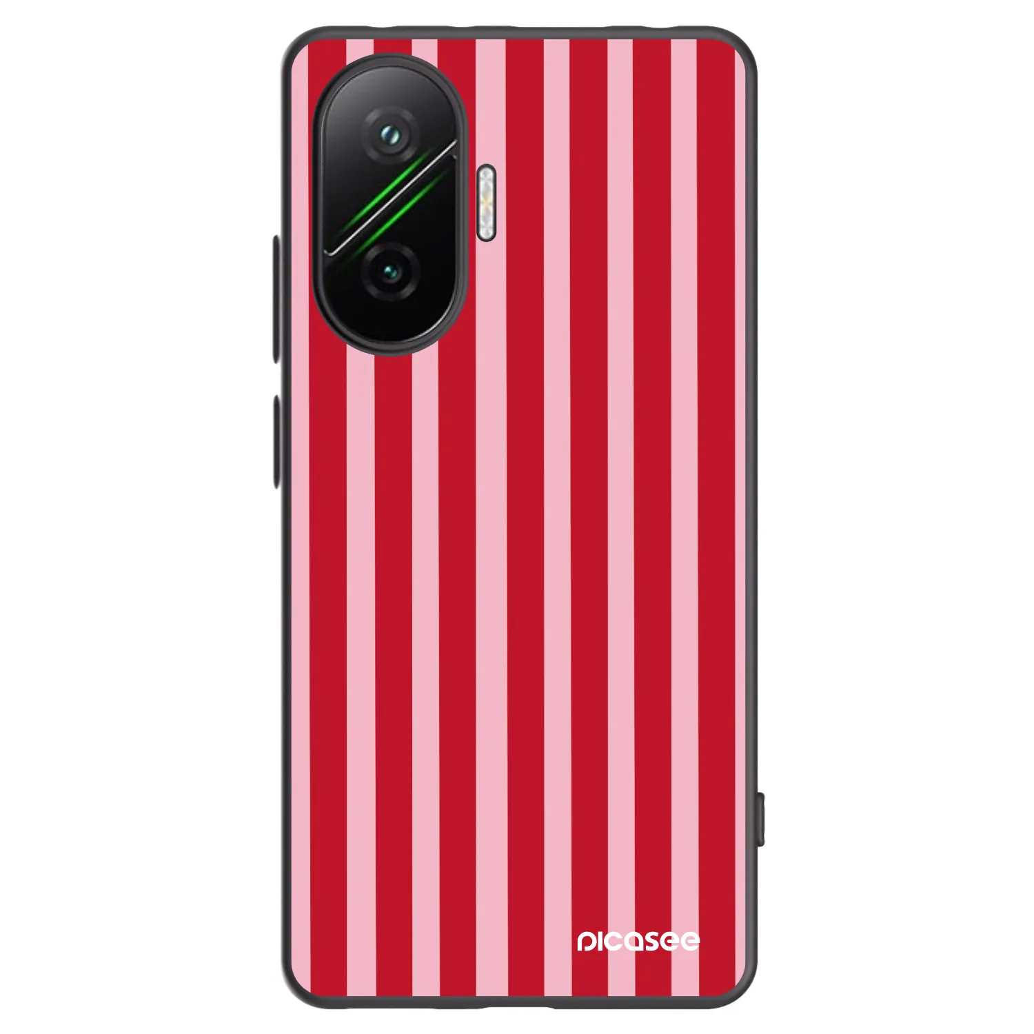 Picasee fekete szilikon tok az alábbi mobiltelefonokra Xiaomi Poco F7 Pro 5G - Lines red