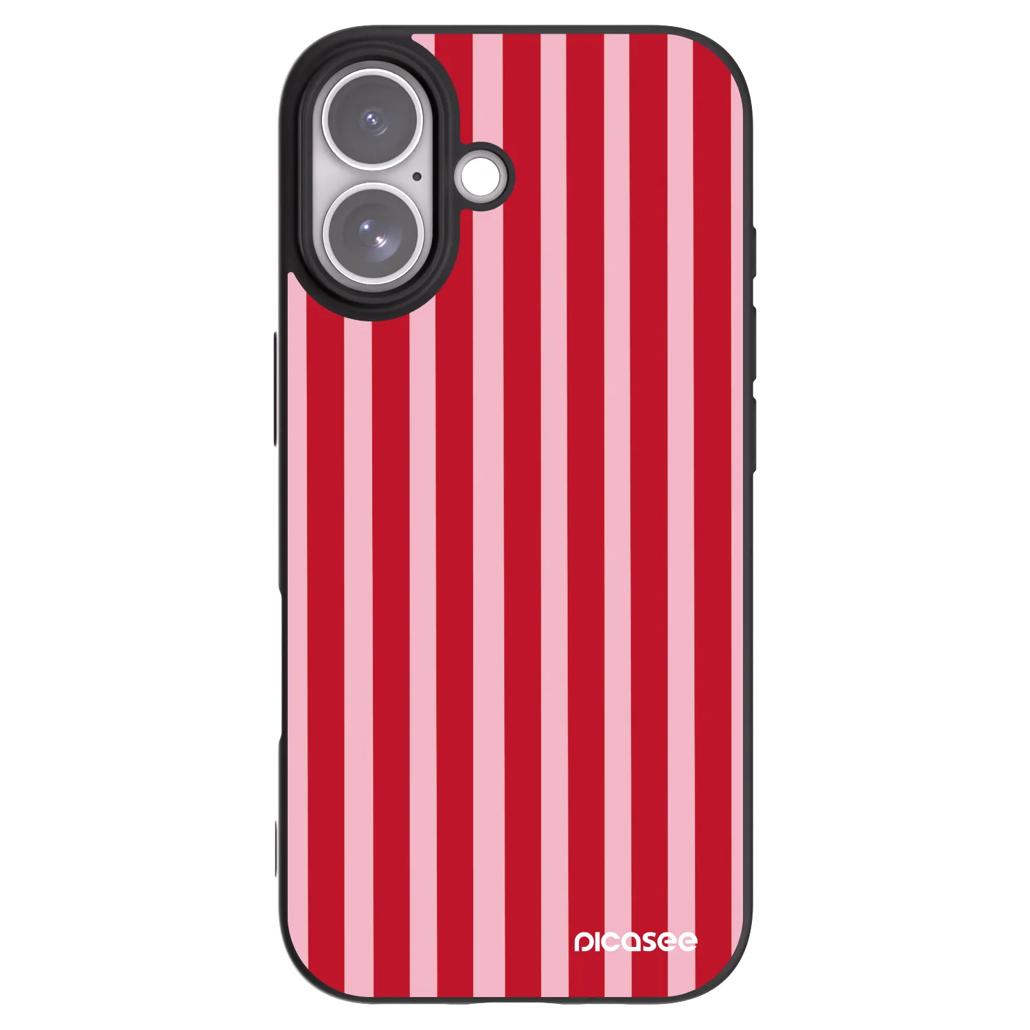 Picasee fekete szilikon tok az alábbi mobiltelefonokra Apple iPhone 17 - Lines red