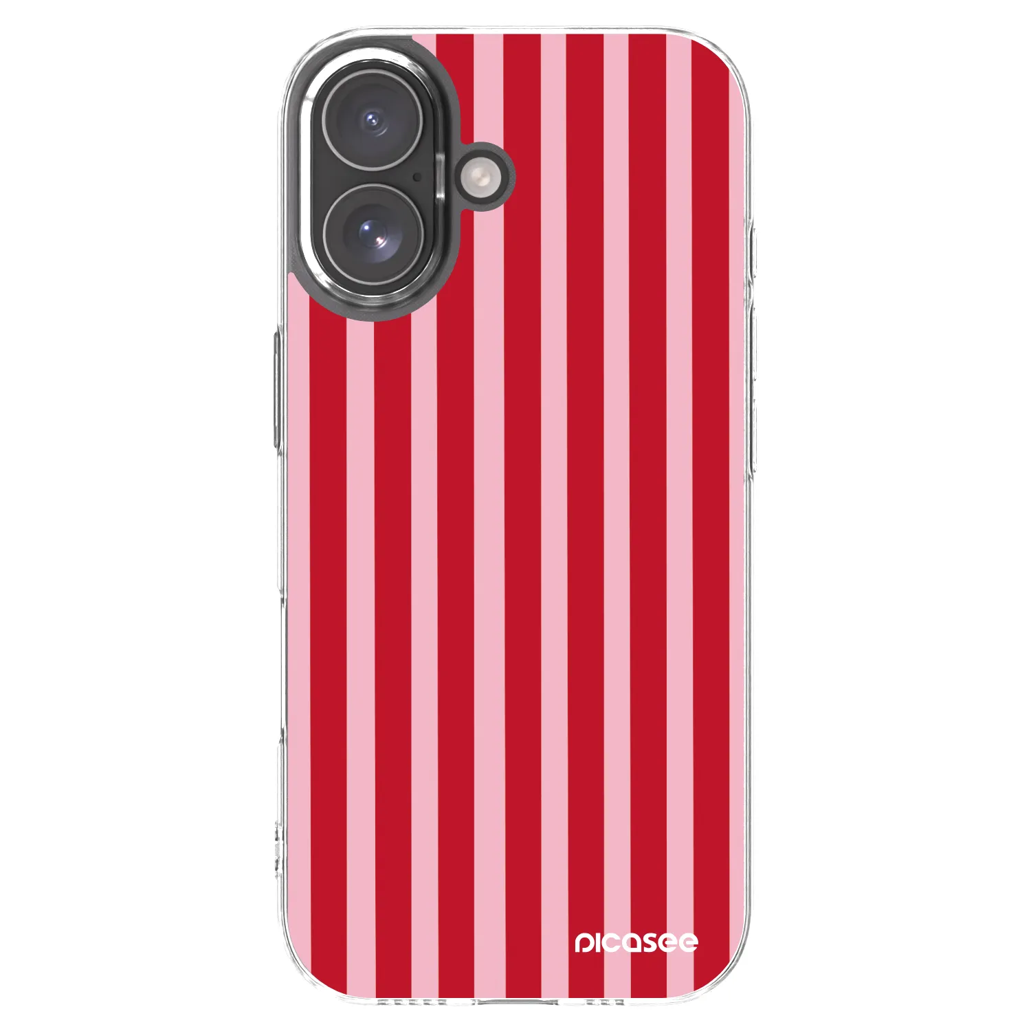 Picasee átlátszó szilikon tok az alábbi mobiltelefonokra Apple iPhone 17 - Lines red