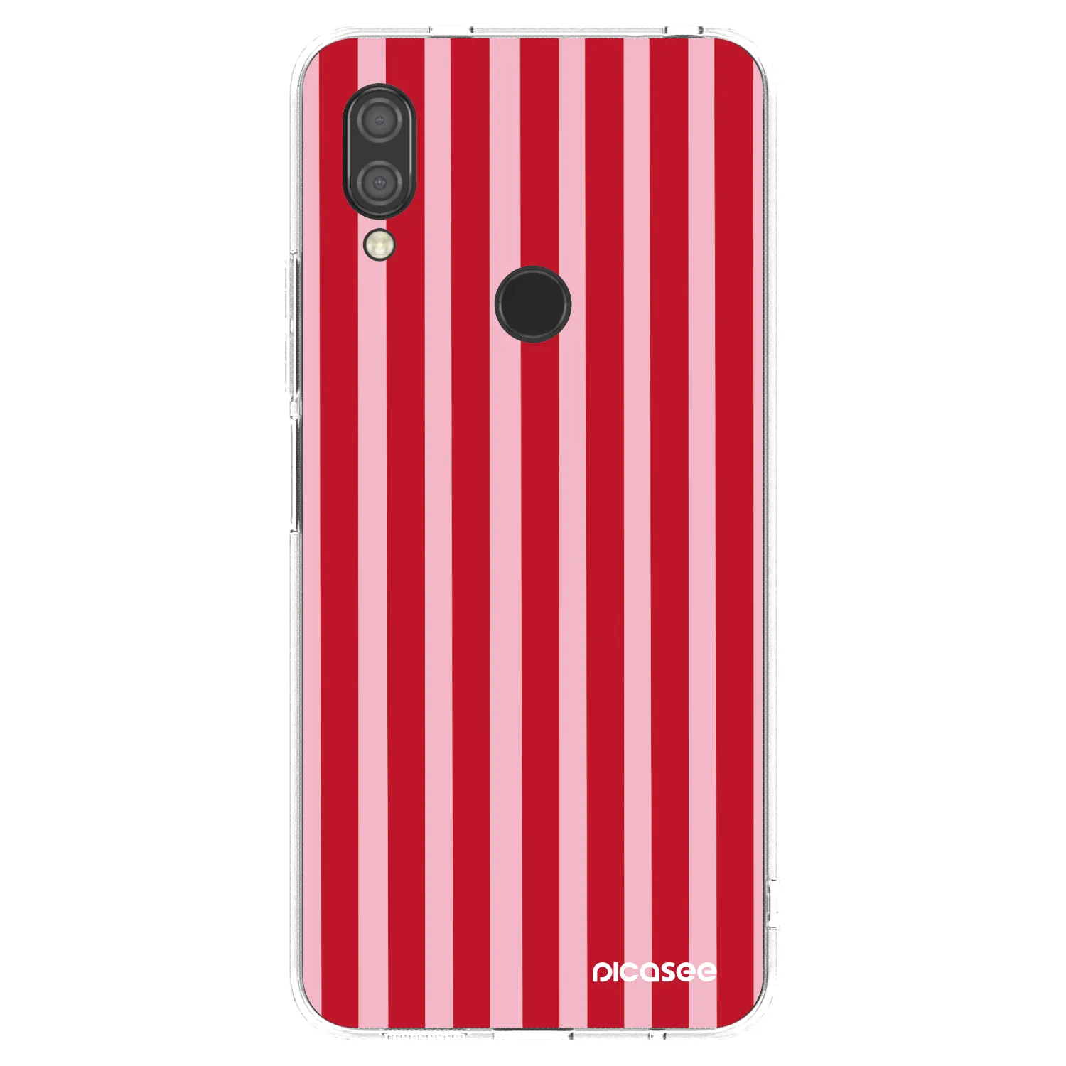 Picasee átlátszó szilikon tok az alábbi mobiltelefonokra Xiaomi Redmi 7 - Lines red