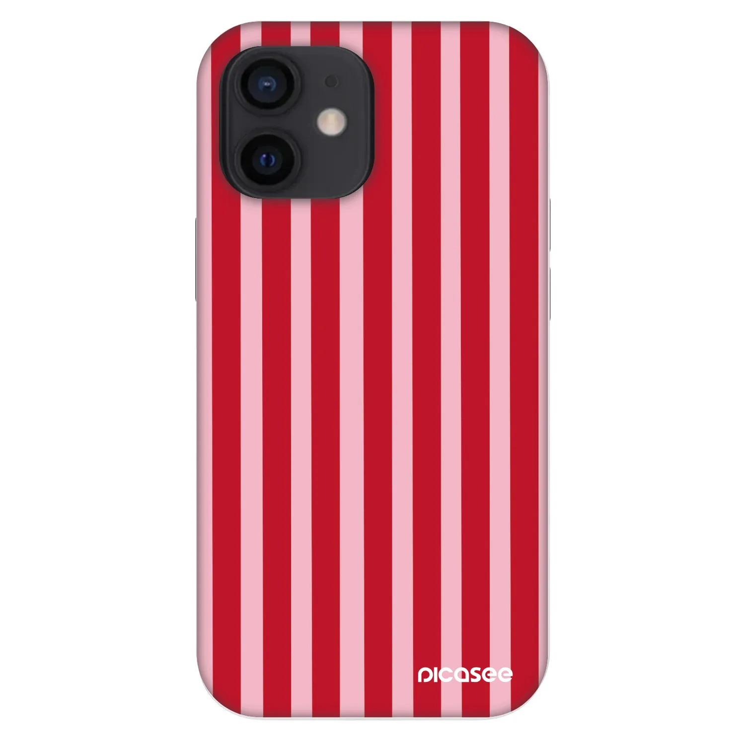 Picasee Fashion Case Apple iPhone 12 mini - Lines red