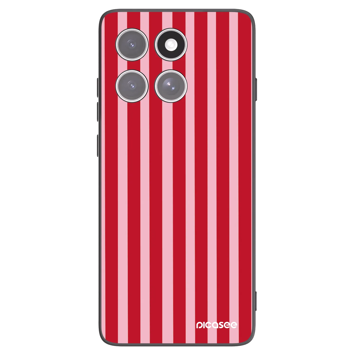 Picasee fekete szilikon tok az alábbi mobiltelefonokra Motorola Edge 60 Pro - Lines red