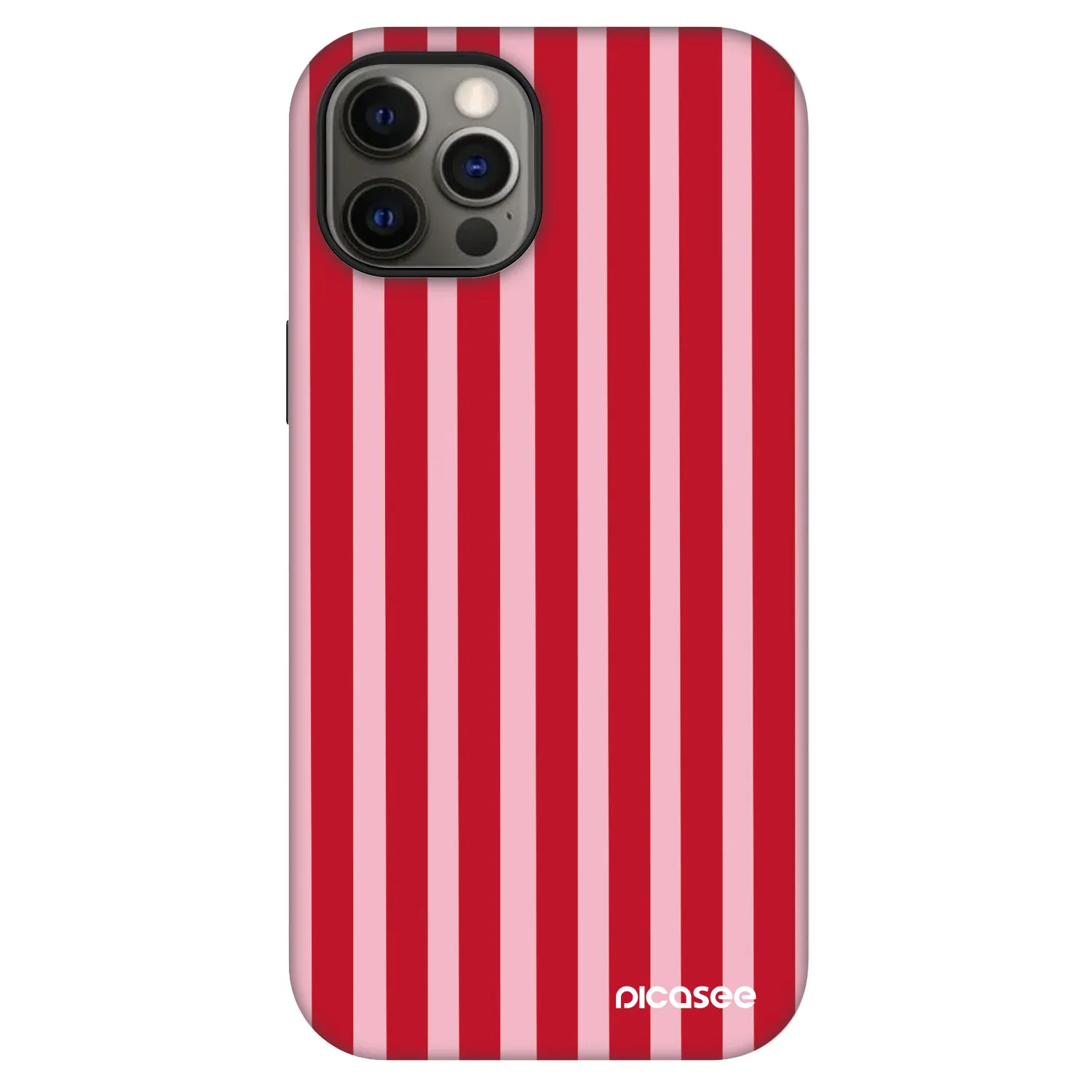 Picasee Fashion Case MagSafe Apple iPhone 12 Pro - Lines red