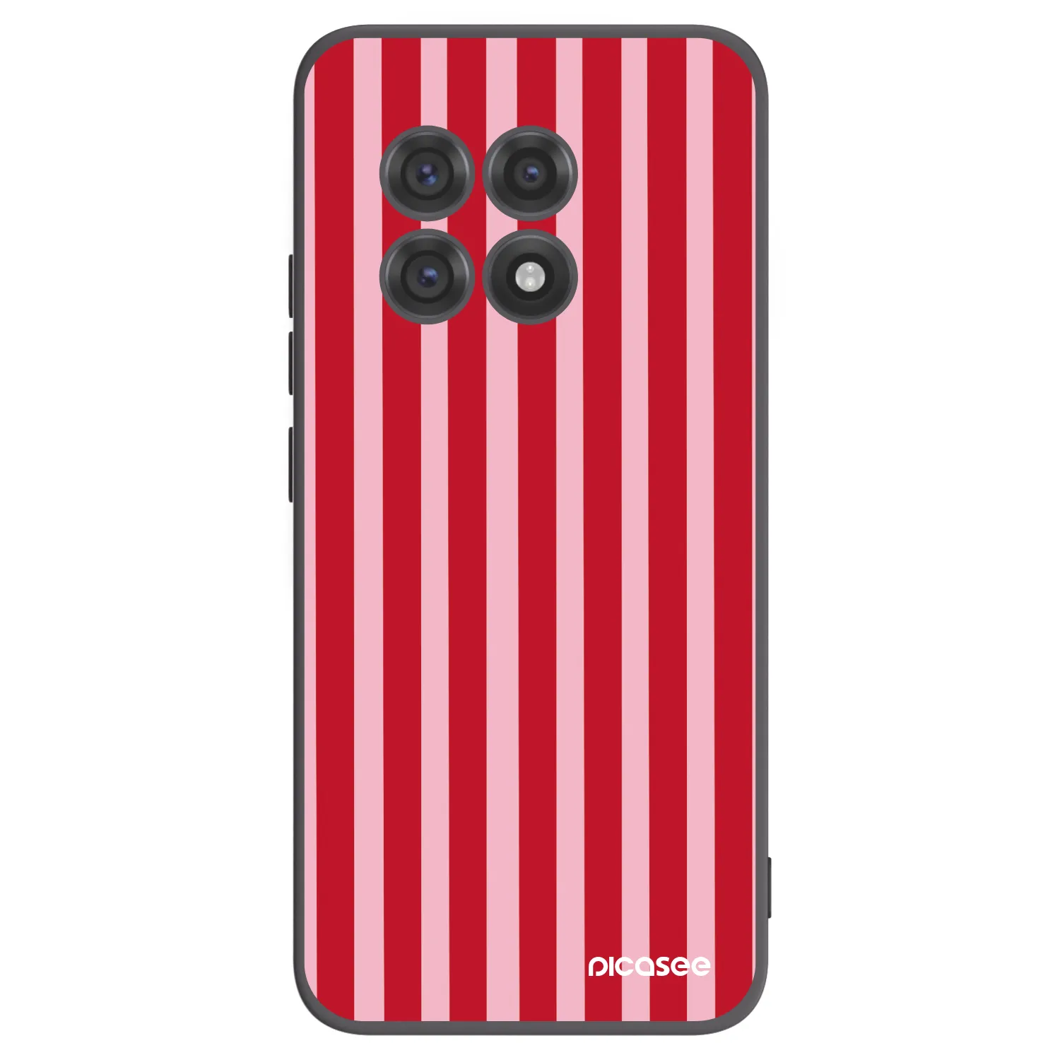 Picasee fekete szilikon tok az alábbi mobiltelefonokra OnePlus 13R 5G - Lines red