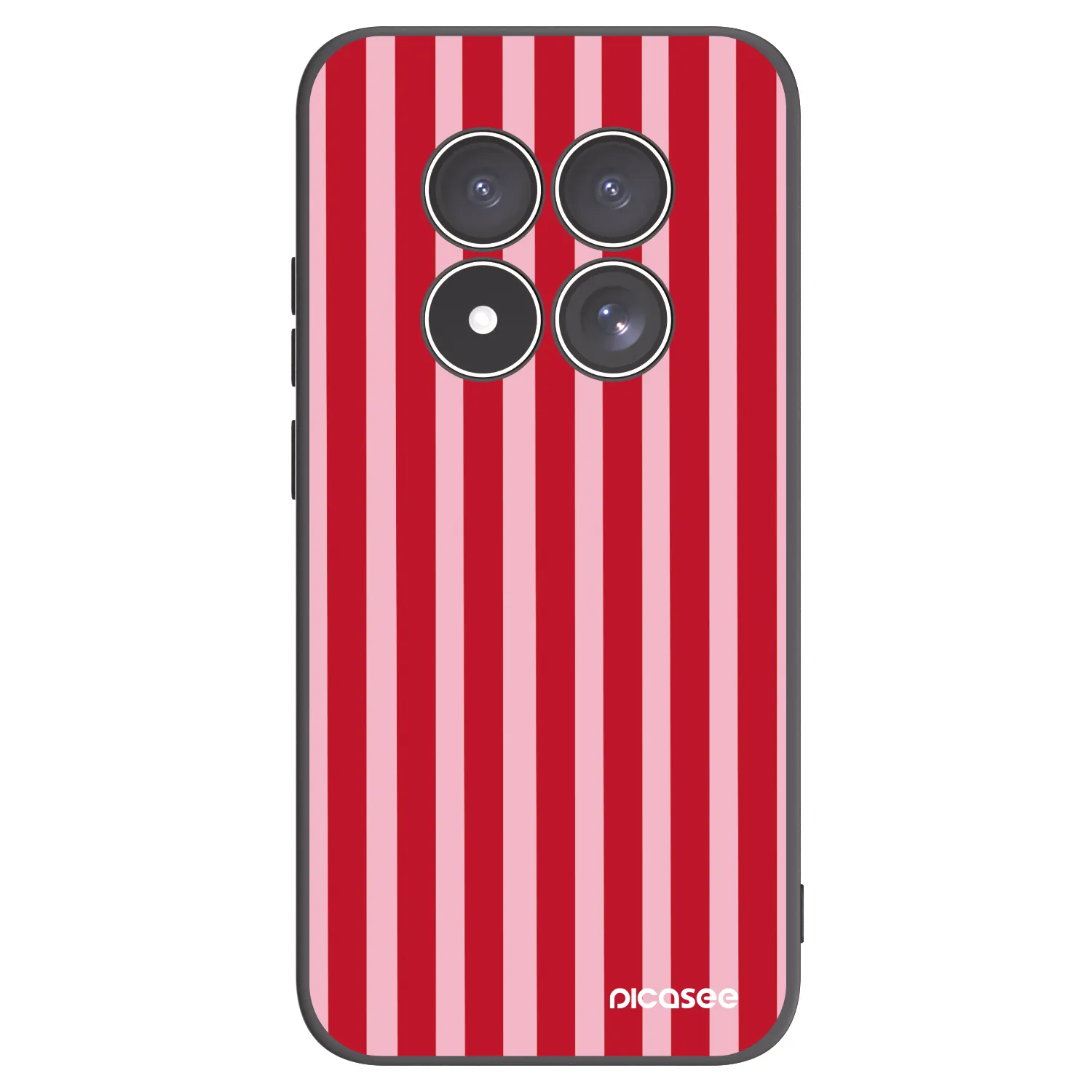 Picasee fekete szilikon tok az alábbi mobiltelefonokra Xiaomi Redmi Note 15 Pro 4G - Lines red