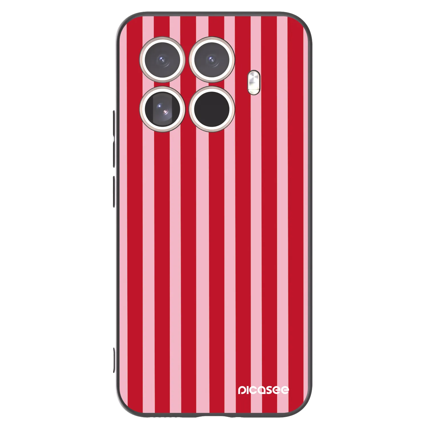 Picasee fekete szilikon tok az alábbi mobiltelefonokra Xiaomi 15T Pro - Lines red
