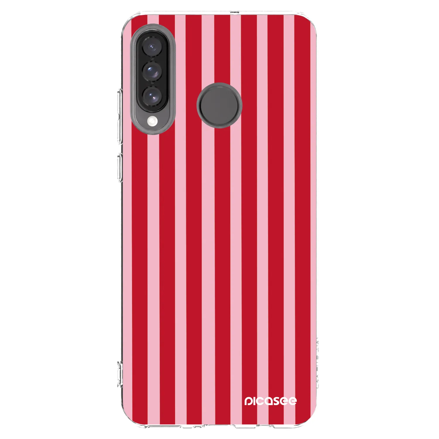 Picasee átlátszó szilikon tok az alábbi mobiltelefonokra Huawei P30 Lite - Lines red
