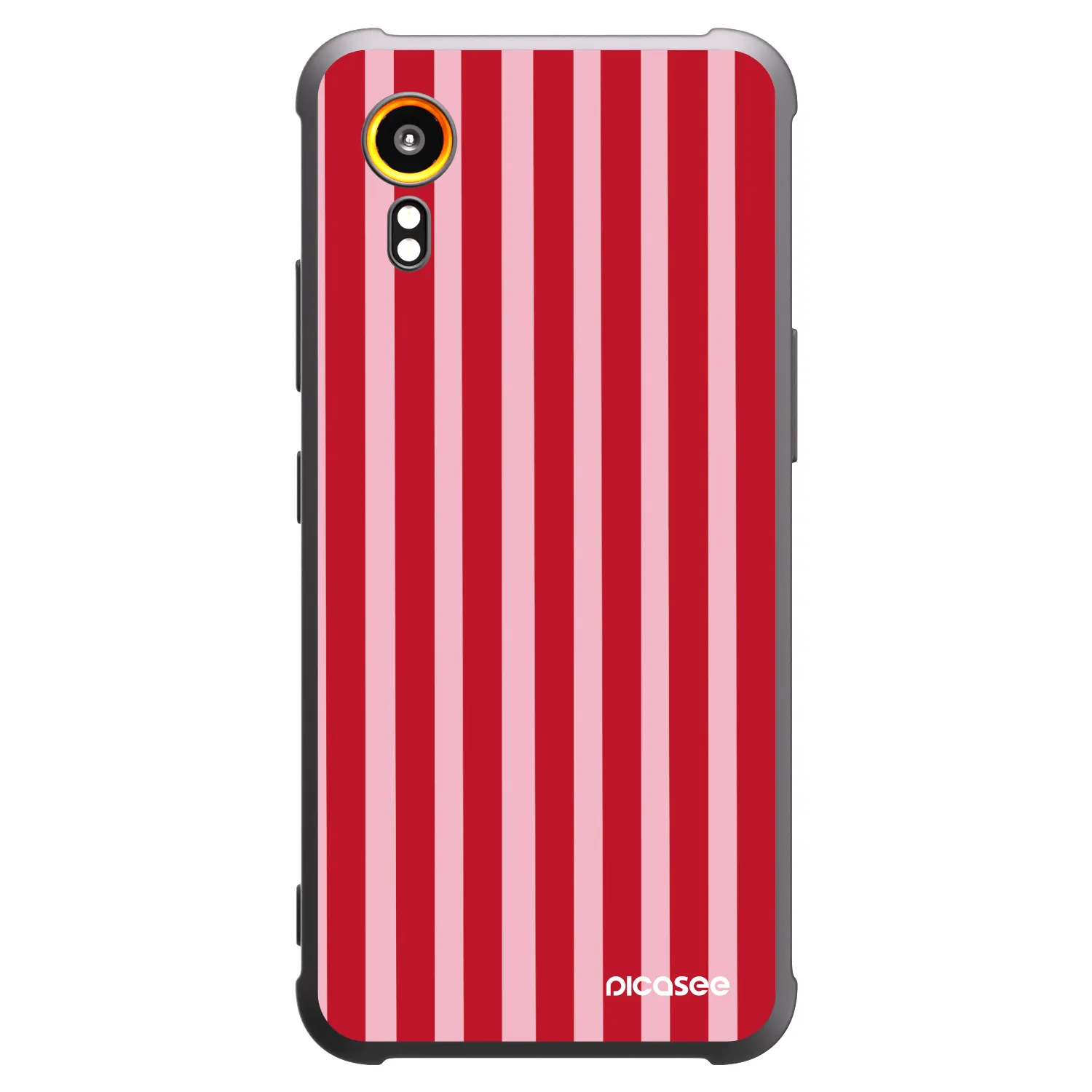 Picasee fekete szilikon tok az alábbi mobiltelefonokra Samsung Galaxy Xcover 7 - Lines red