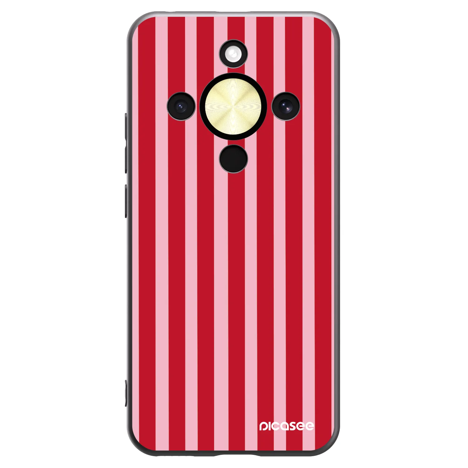 Picasee fekete szilikon tok az alábbi mobiltelefonokra Honor Magic8 Lite 5G - Lines red