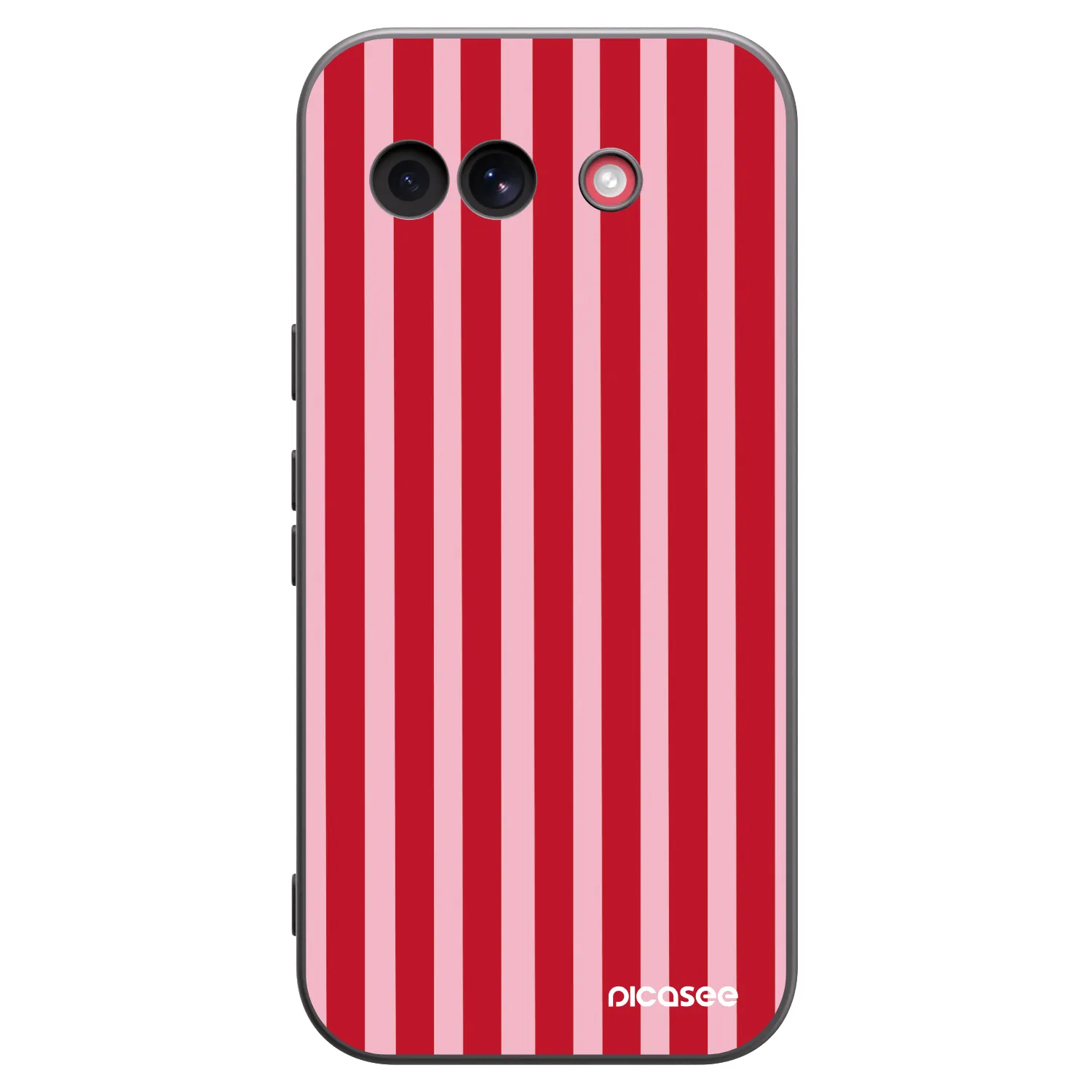 Picasee fekete szilikon tok az alábbi mobiltelefonokra Google Pixel 10a - Lines red