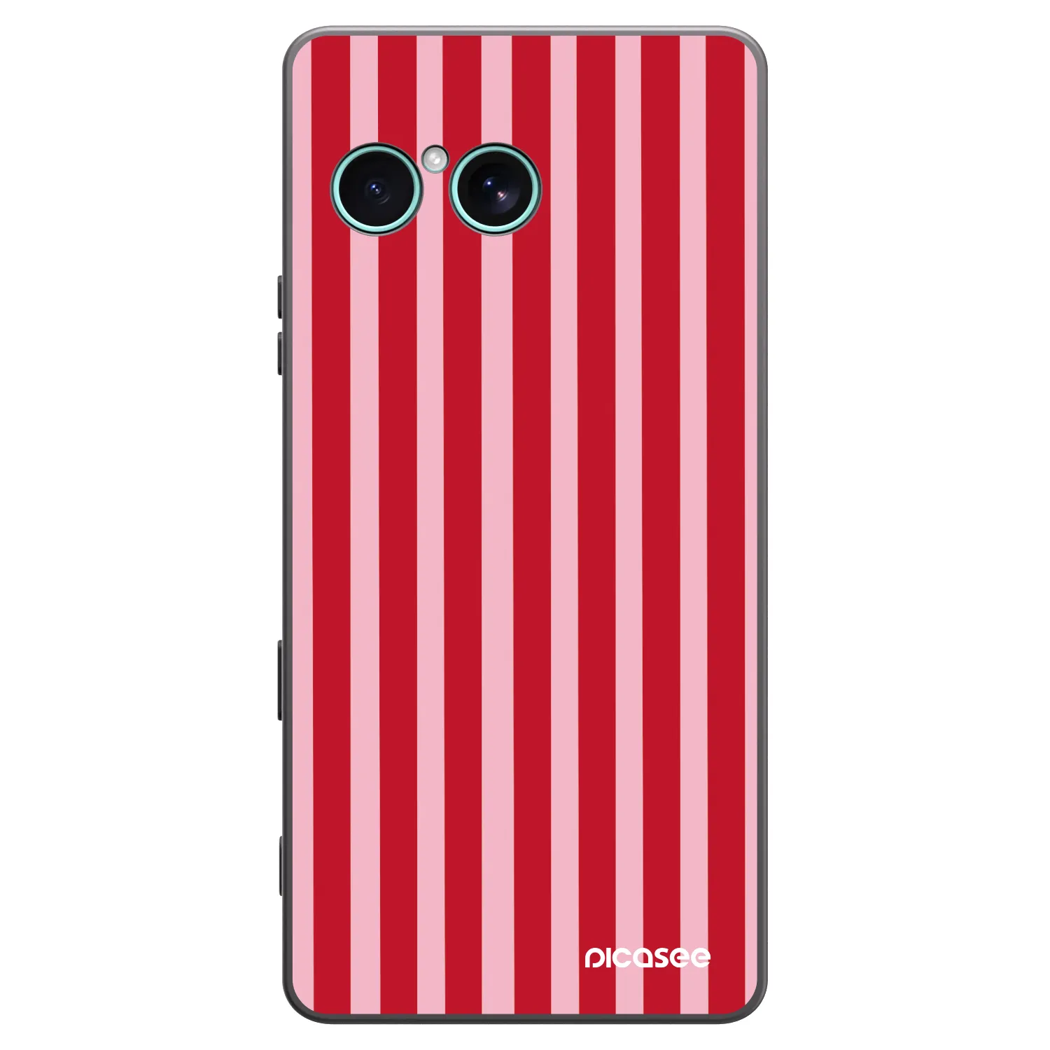 Picasee fekete szilikon tok az alábbi mobiltelefonokra Sony Xperia 10 VII - Lines red