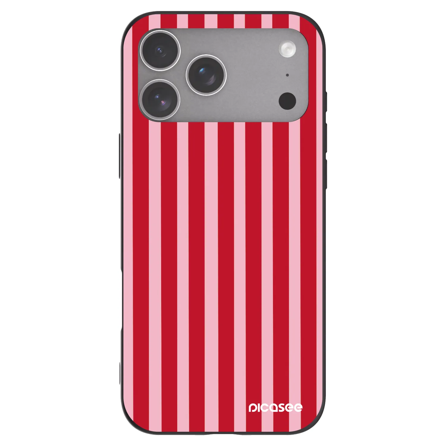 Picasee fekete szilikon tok az alábbi mobiltelefonokra Apple iPhone 18 Pro Max - Lines red