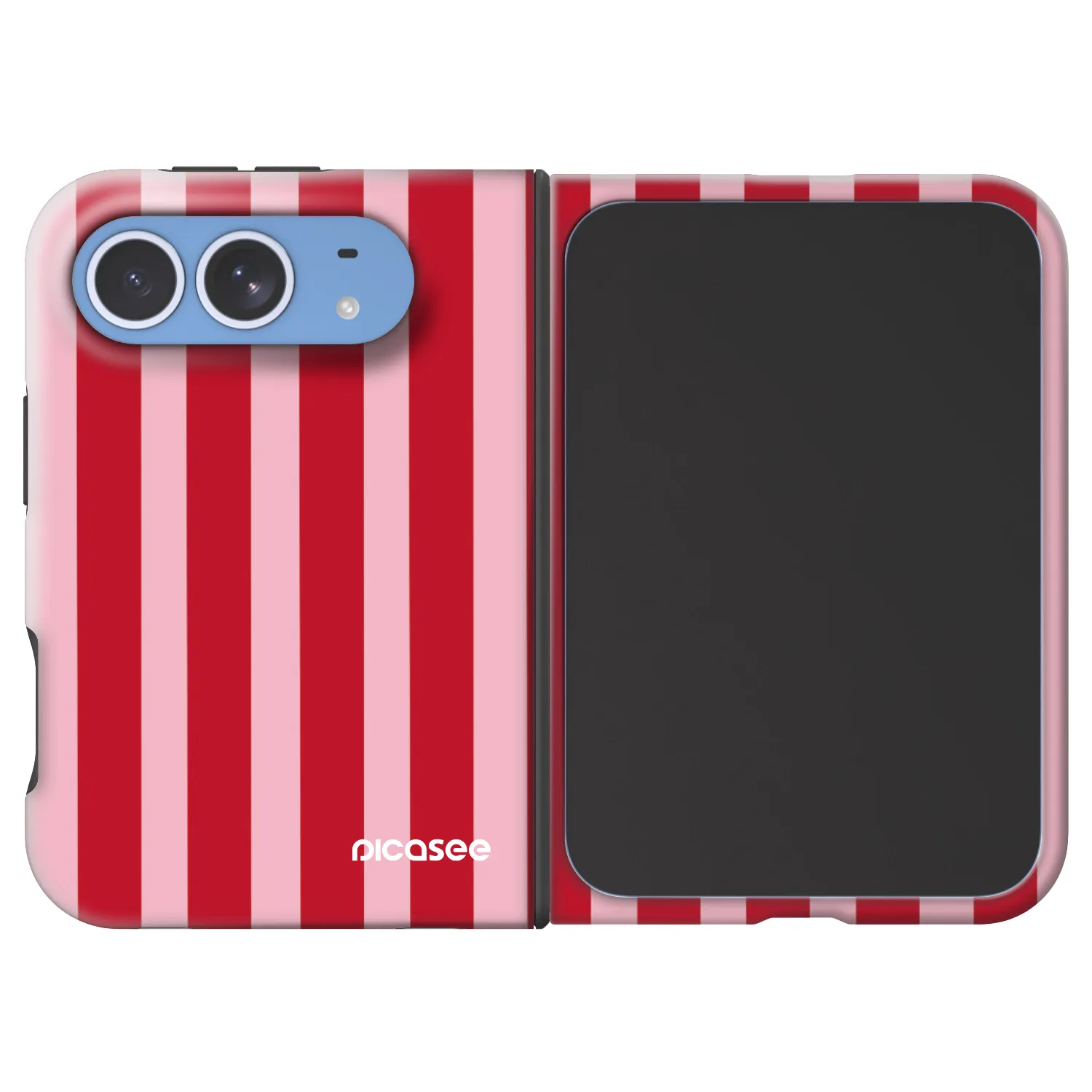 Picasee Fashion Case MagSafe Apple iPhone Duo - Lines red