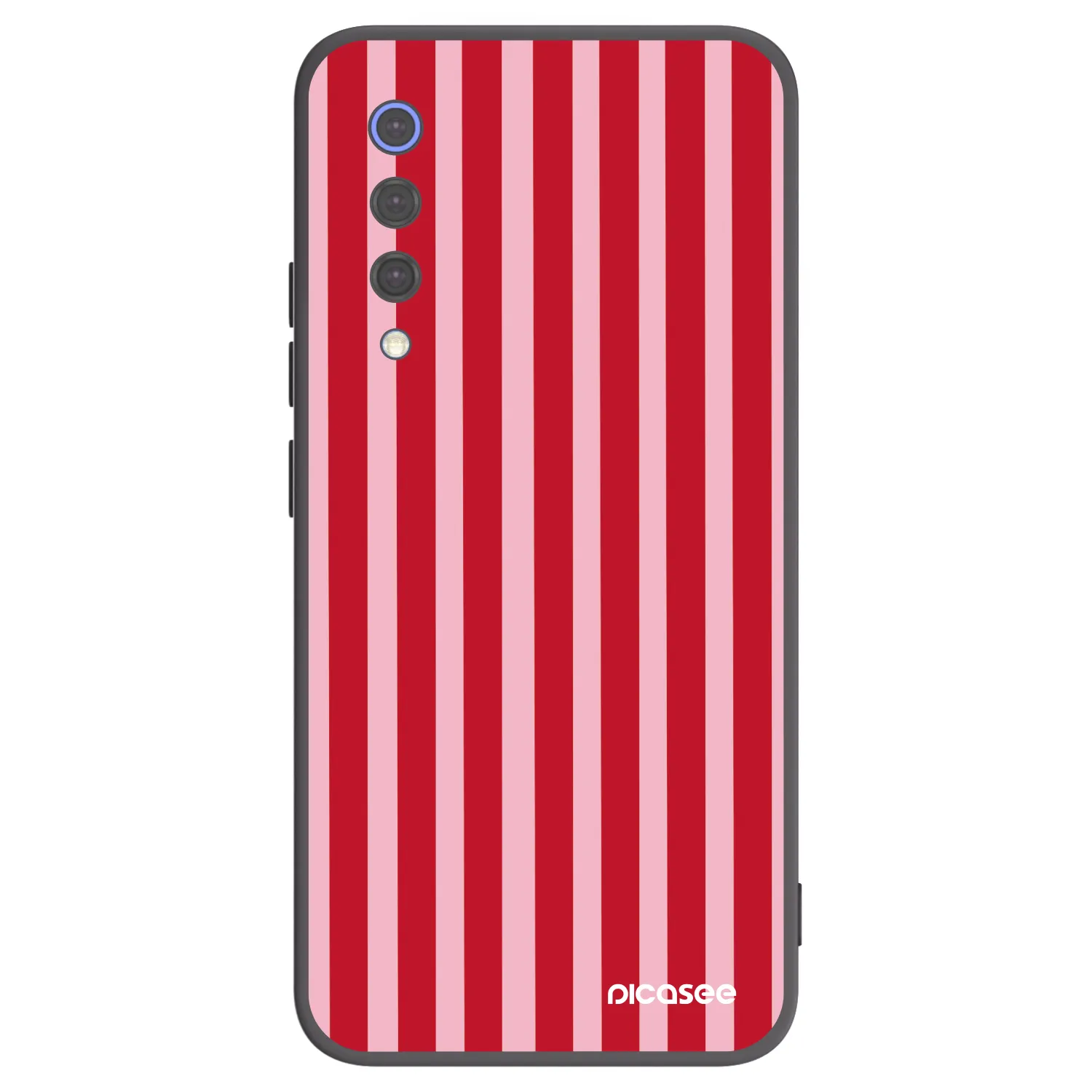 Picasee fekete szilikon tok az alábbi mobiltelefonokra Xiaomi Mi 9 SE - Lines red