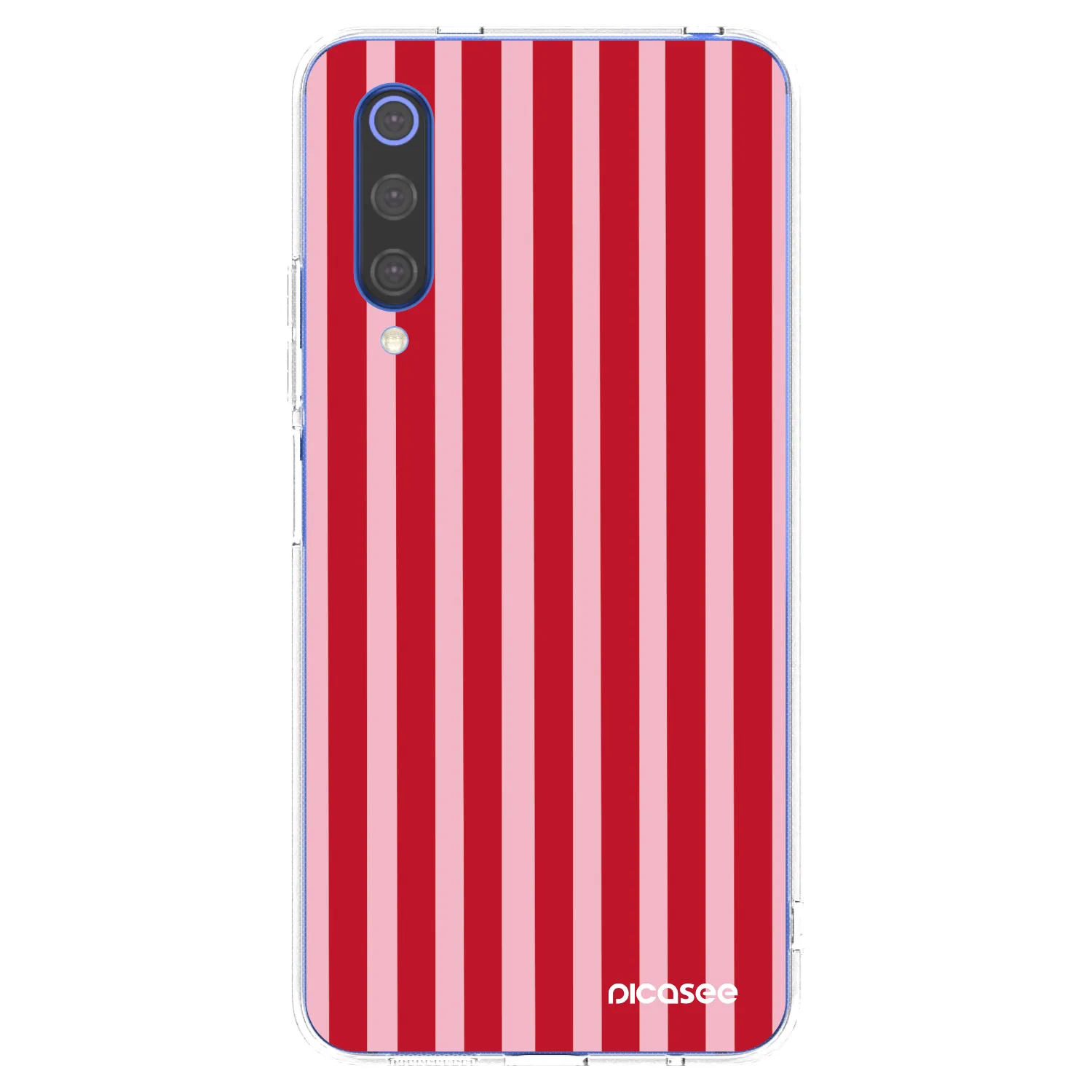 Picasee átlátszó szilikon tok az alábbi mobiltelefonokra Xiaomi Mi 9 SE - Lines red