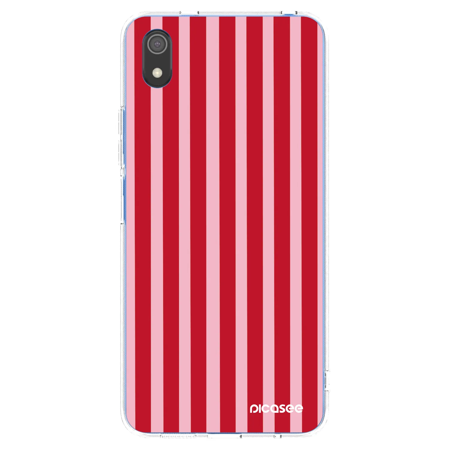 Picasee átlátszó szilikon tok az alábbi mobiltelefonokra Xiaomi Redmi 7A - Lines red
