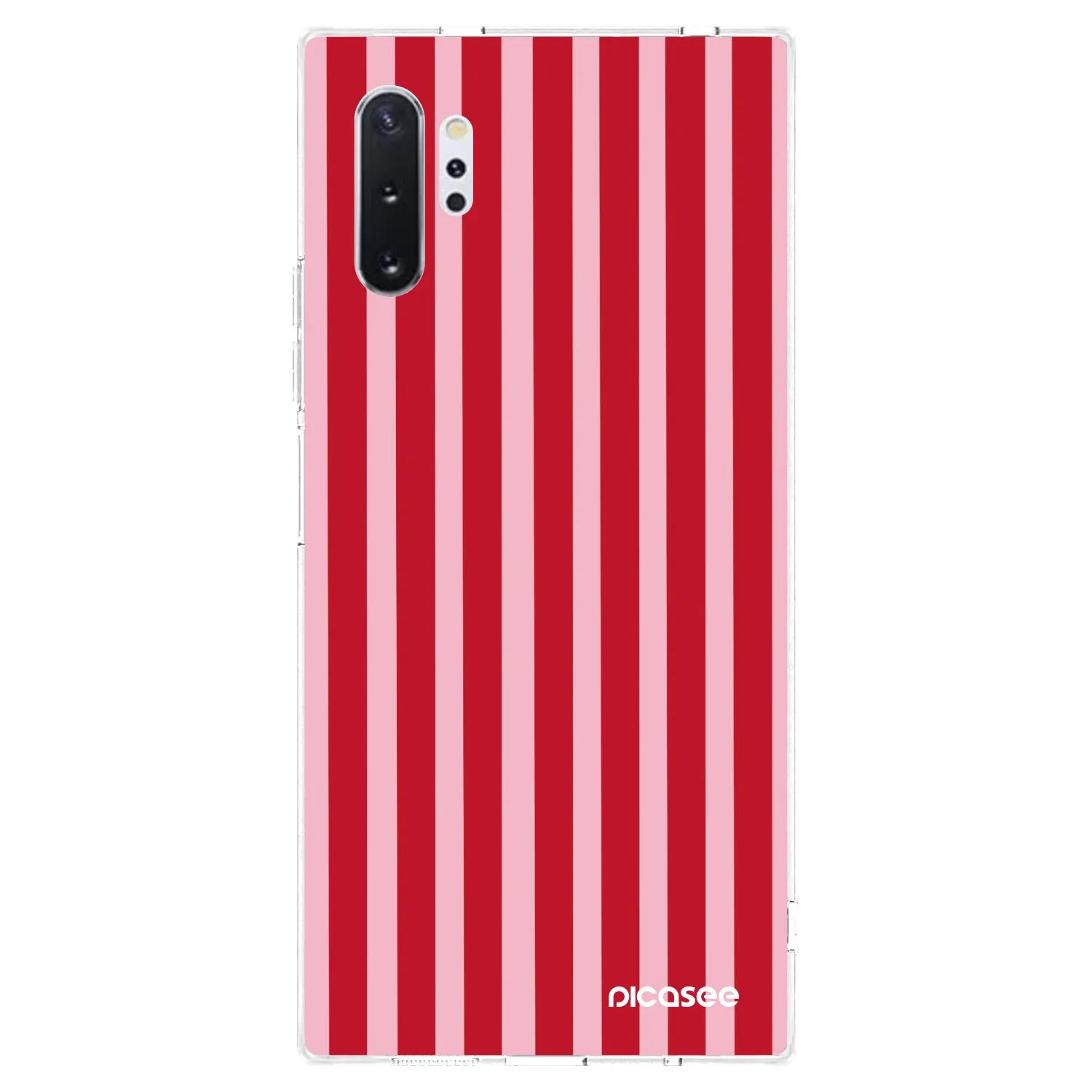 Picasee átlátszó szilikon tok az alábbi mobiltelefonokra Samsung Galaxy Note 10+ N975F - Lines red