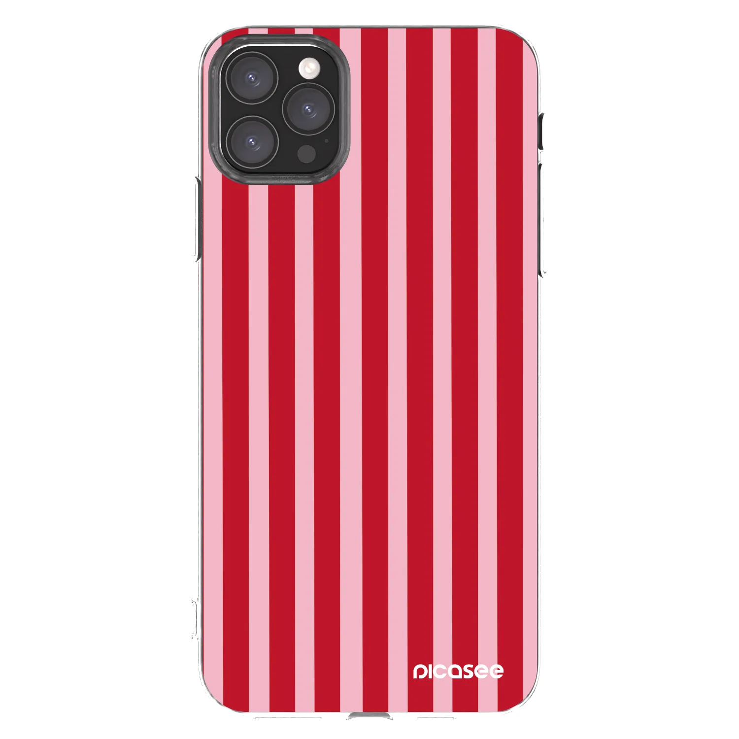 Picasee átlátszó szilikon tok az alábbi mobiltelefonokra Apple iPhone 11 Pro Max - Lines red