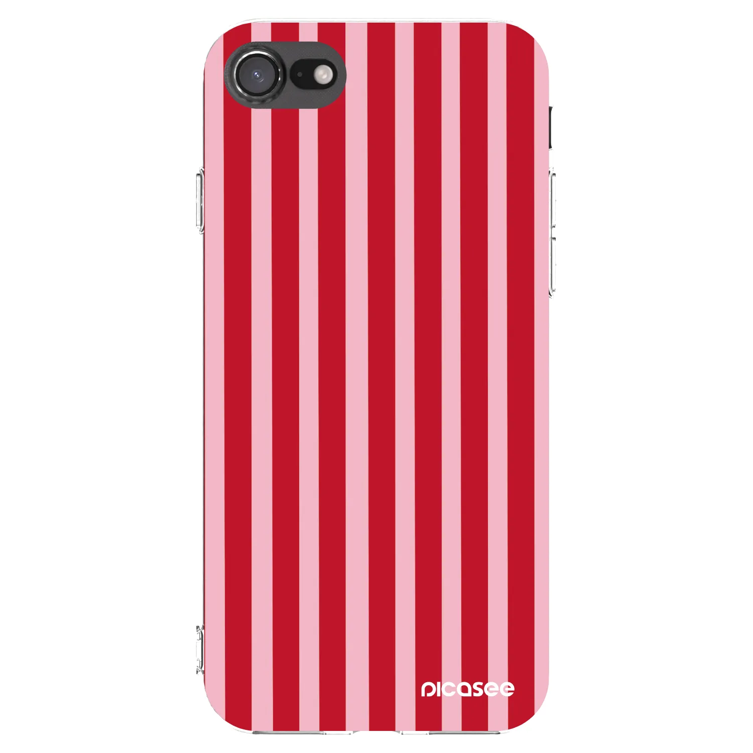 Picasee átlátszó szilikon tok az alábbi mobiltelefonokra Apple iPhone 8 - Lines red