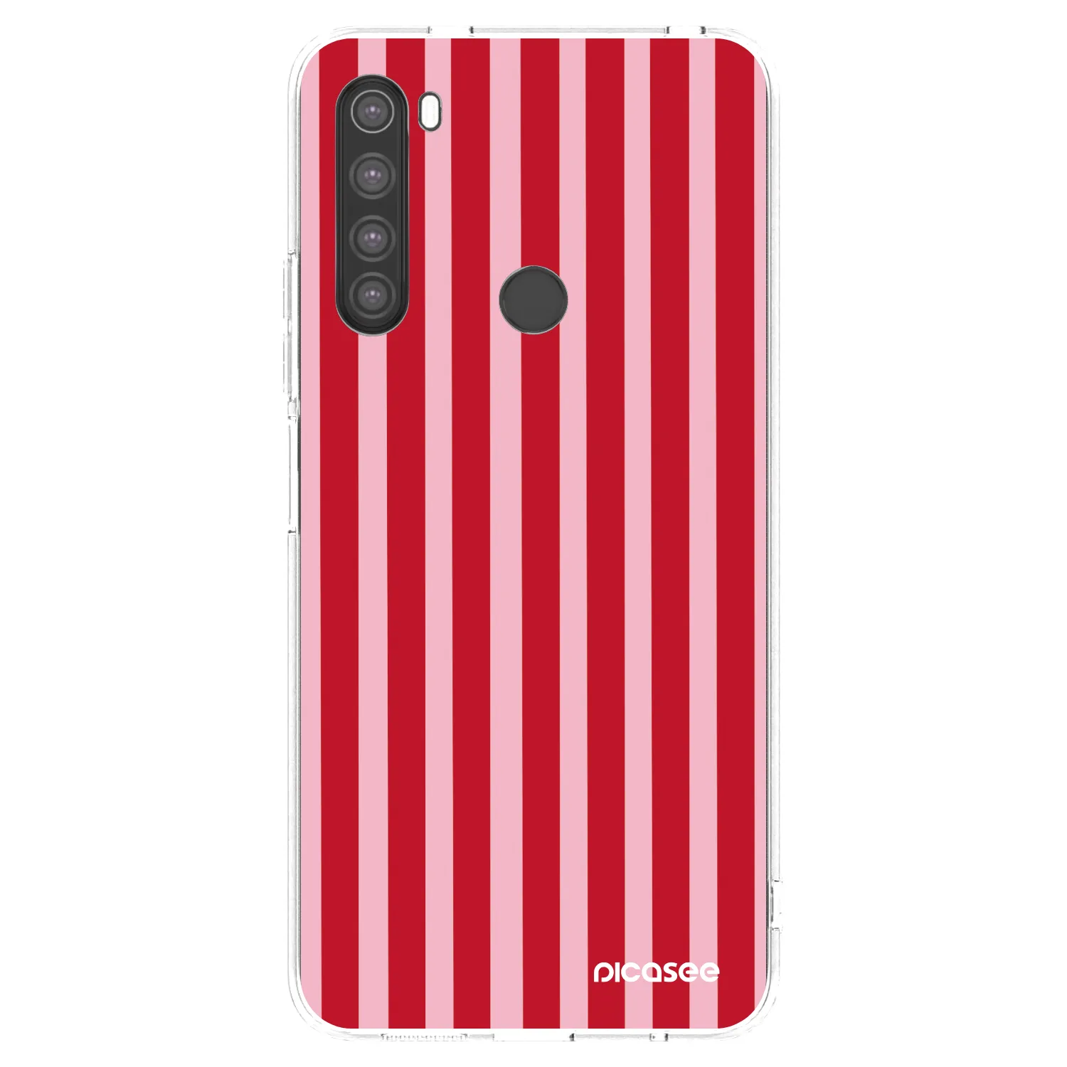 Picasee átlátszó szilikon tok az alábbi mobiltelefonokra Xiaomi Redmi Note 8 - Lines red