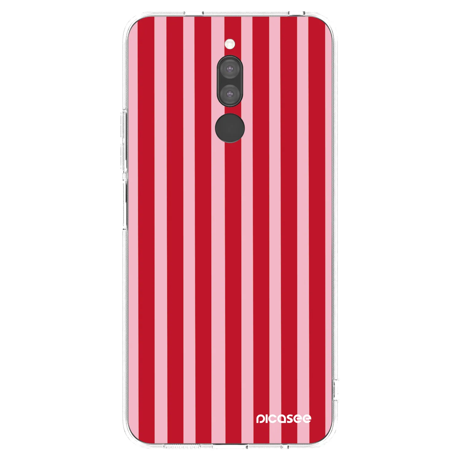 Picasee átlátszó szilikon tok az alábbi mobiltelefonokra Xiaomi Redmi 8 - Lines red