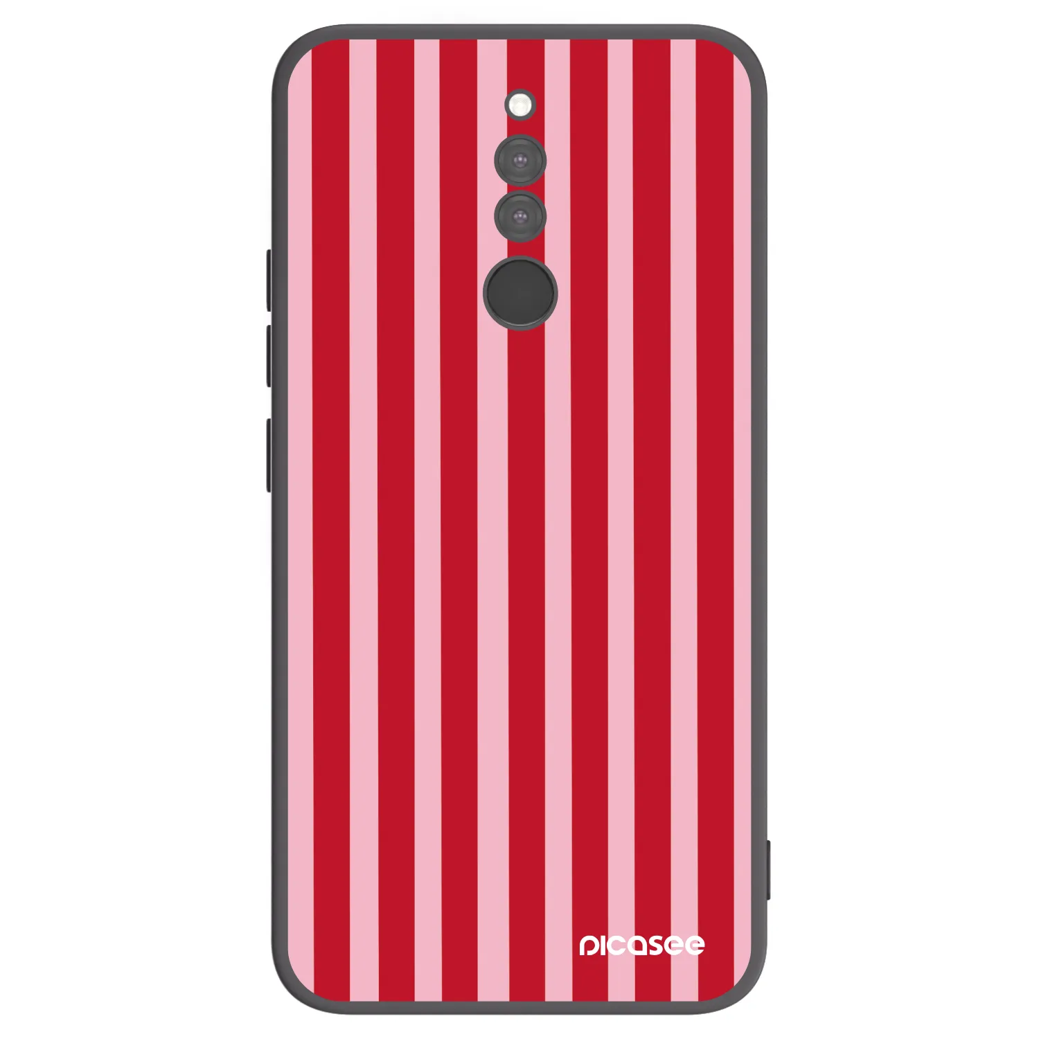 Picasee fekete szilikon tok az alábbi mobiltelefonokra Xiaomi Redmi 8 - Lines red