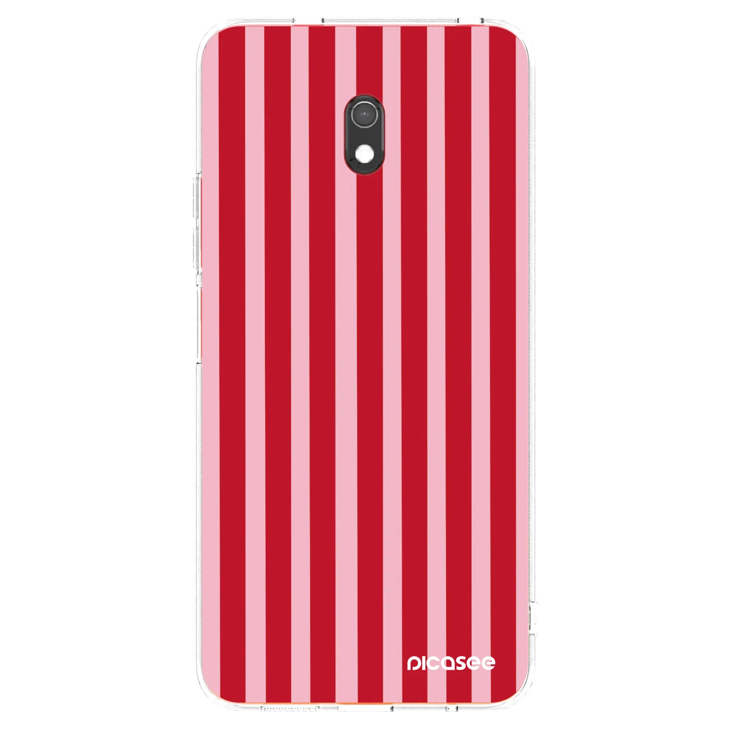 Picasee átlátszó szilikon tok az alábbi mobiltelefonokra Xiaomi Redmi 8A - Lines red