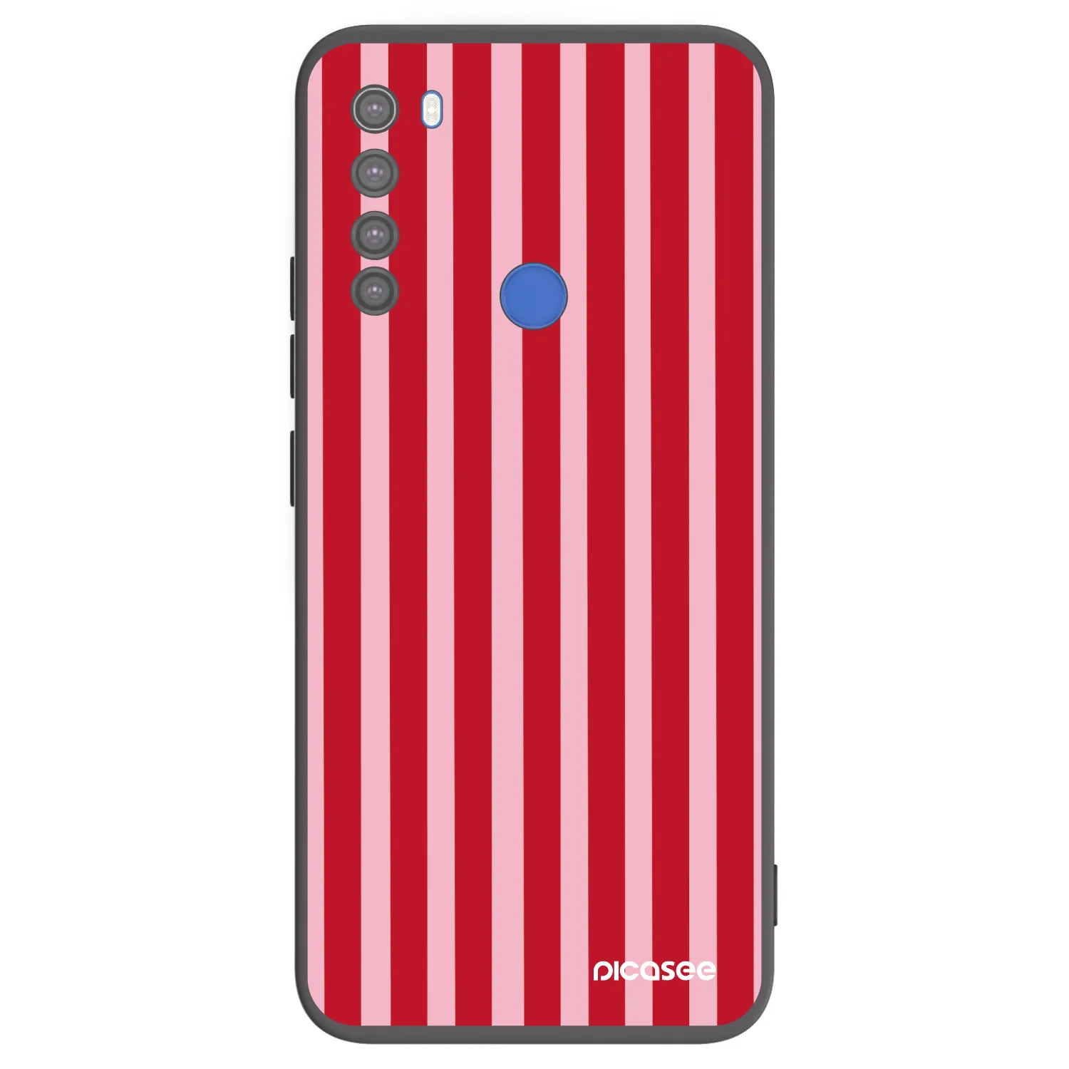 Picasee fekete szilikon tok az alábbi mobiltelefonokra Xiaomi Redmi Note 8T - Lines red