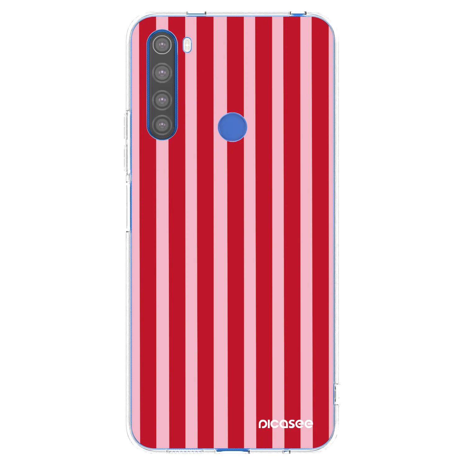 Picasee átlátszó szilikon tok az alábbi mobiltelefonokra Xiaomi Redmi Note 8T - Lines red
