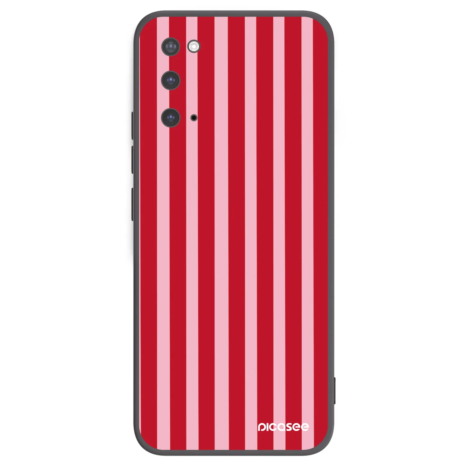 Picasee fekete szilikon tok az alábbi mobiltelefonokra Samsung Galaxy S20 G980F - Lines red