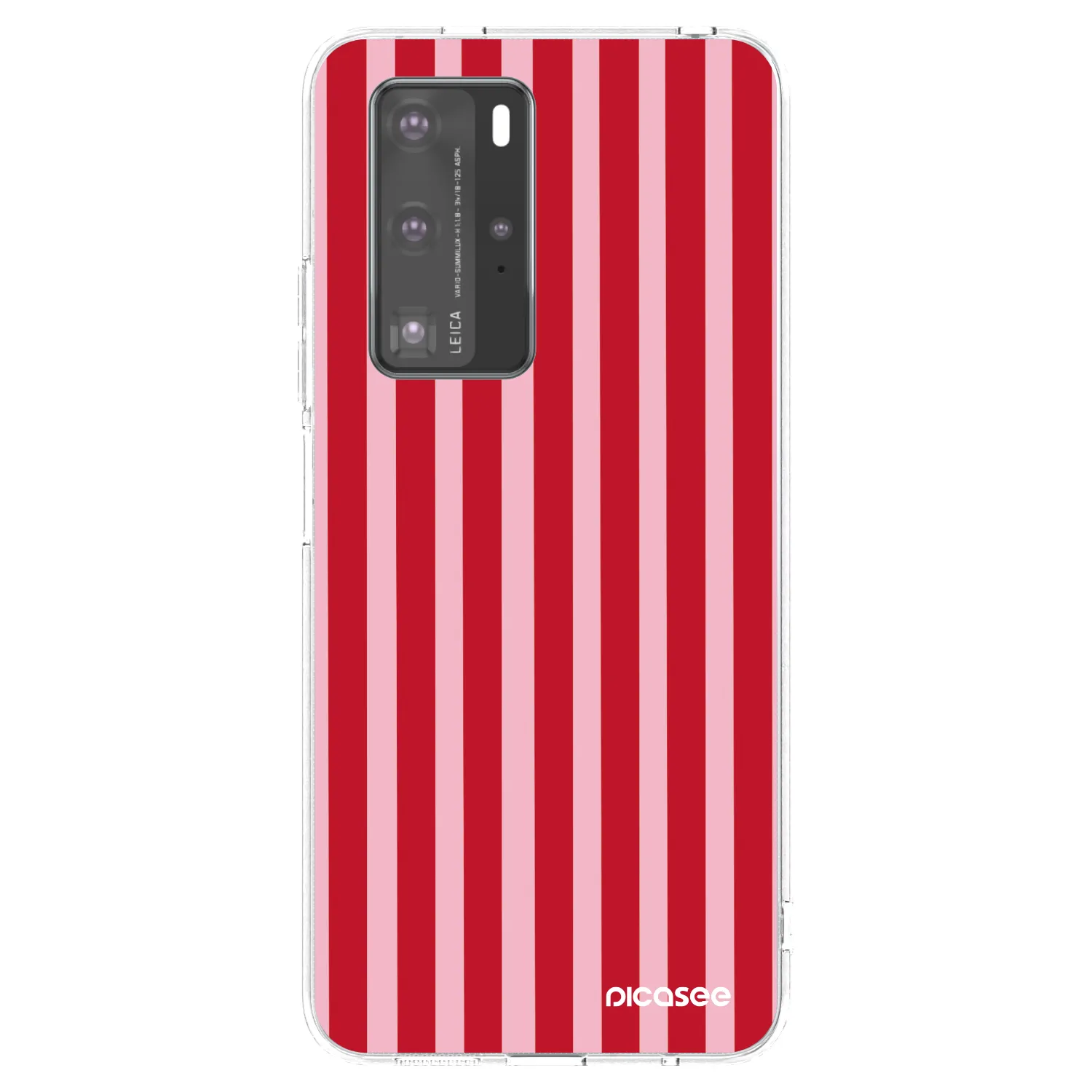 Picasee átlátszó szilikon tok az alábbi mobiltelefonokra Huawei P40 Pro - Lines red