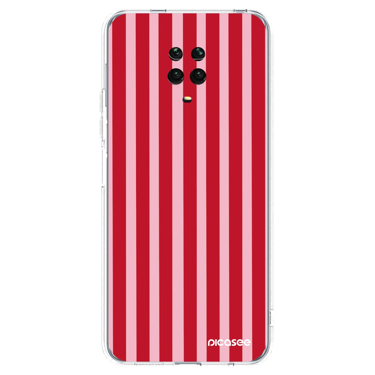 Picasee átlátszó szilikon tok az alábbi mobiltelefonokra Xiaomi Redmi Note 9 Pro - Lines red