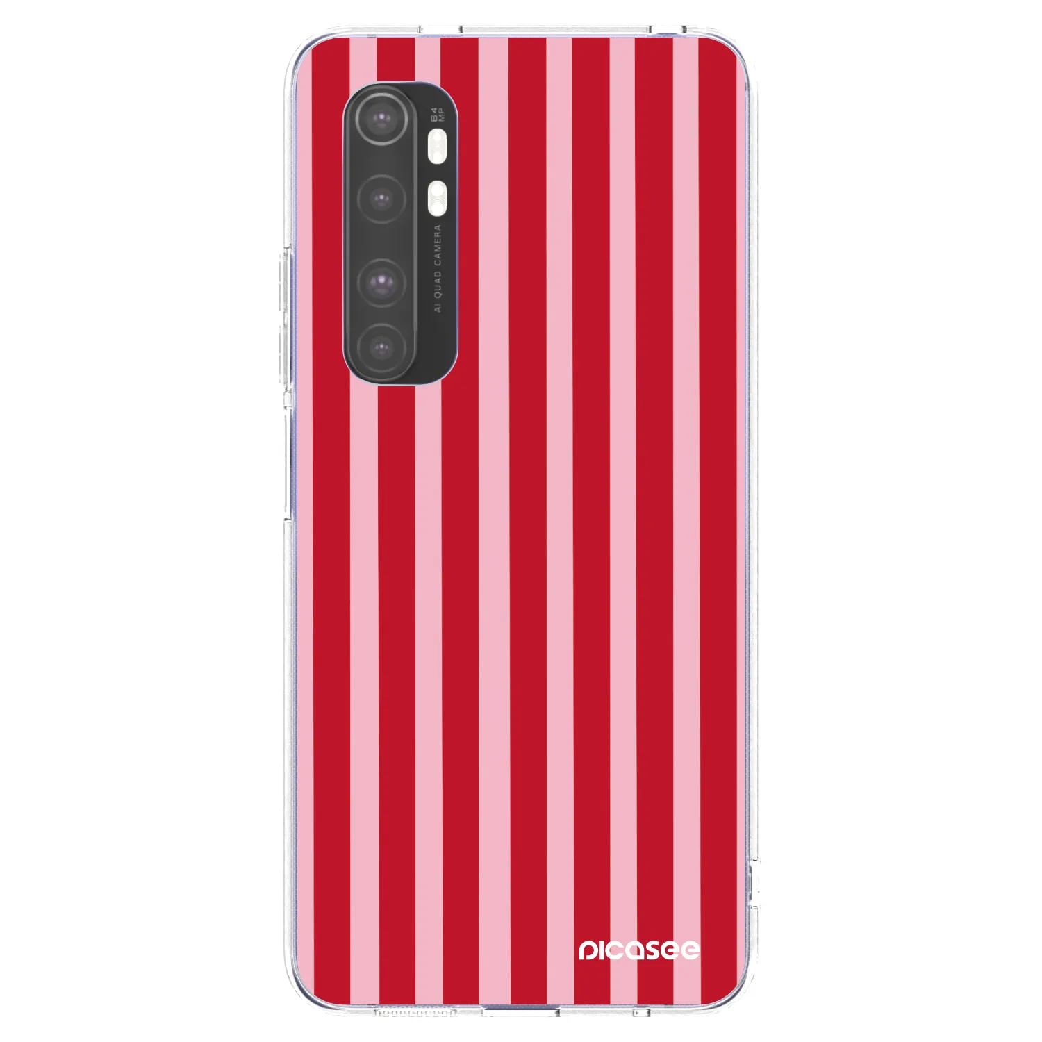 Picasee átlátszó szilikon tok az alábbi mobiltelefonokra Xiaomi Mi Note 10 Lite - Lines red
