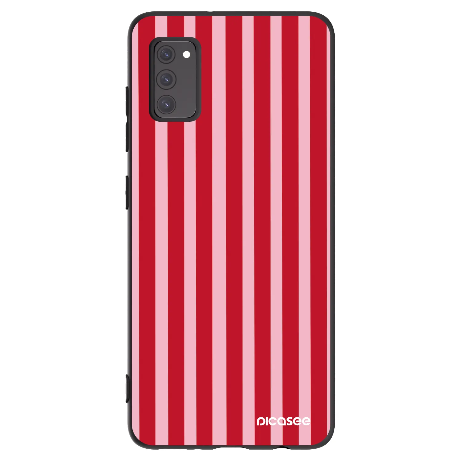 Picasee fekete szilikon tok az alábbi mobiltelefonokra Samsung Galaxy A41 A415F - Lines red
