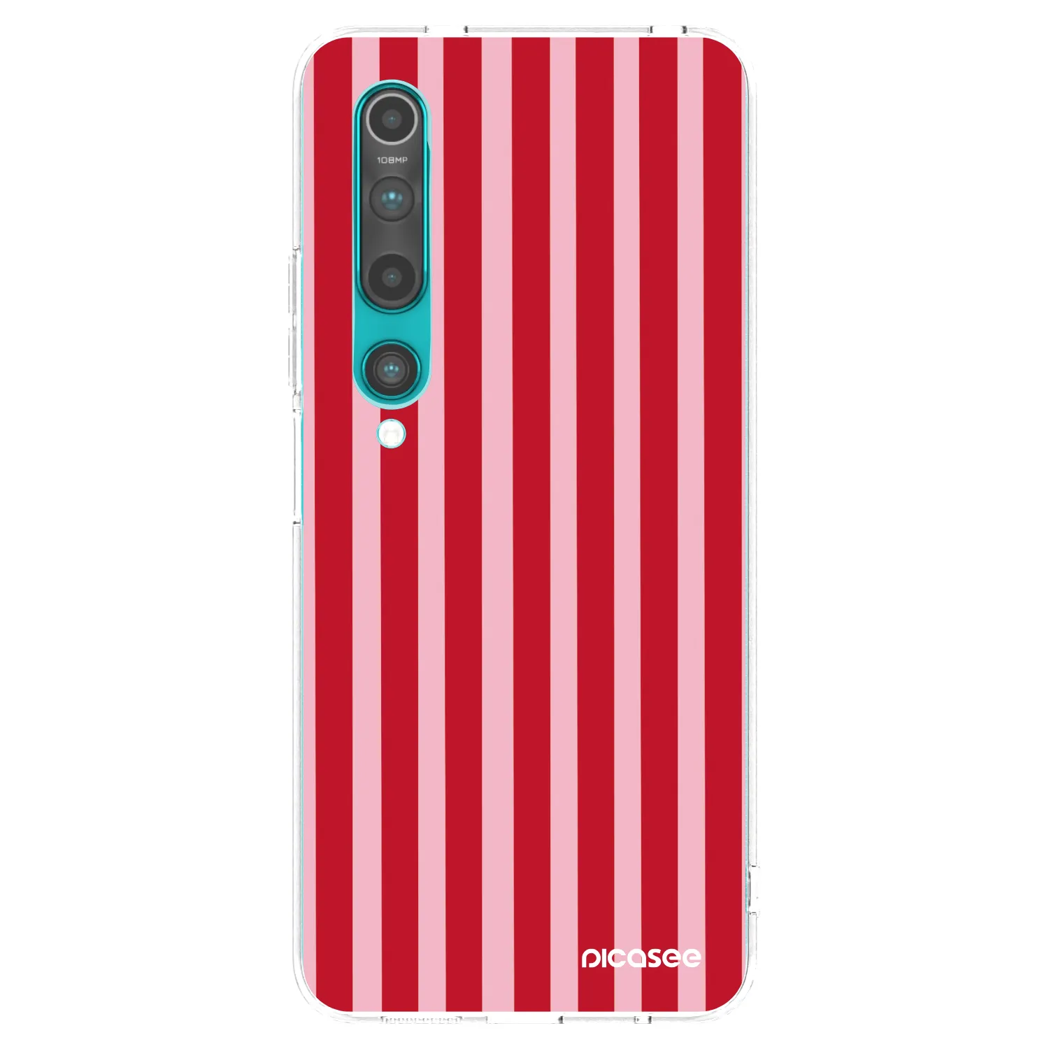 Picasee átlátszó szilikon tok az alábbi mobiltelefonokra Xiaomi Mi 10 - Lines red