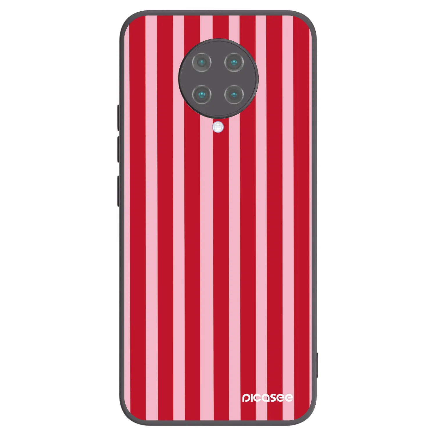 Picasee fekete szilikon tok az alábbi mobiltelefonokra Xiaomi Poco F2 Pro - Lines red