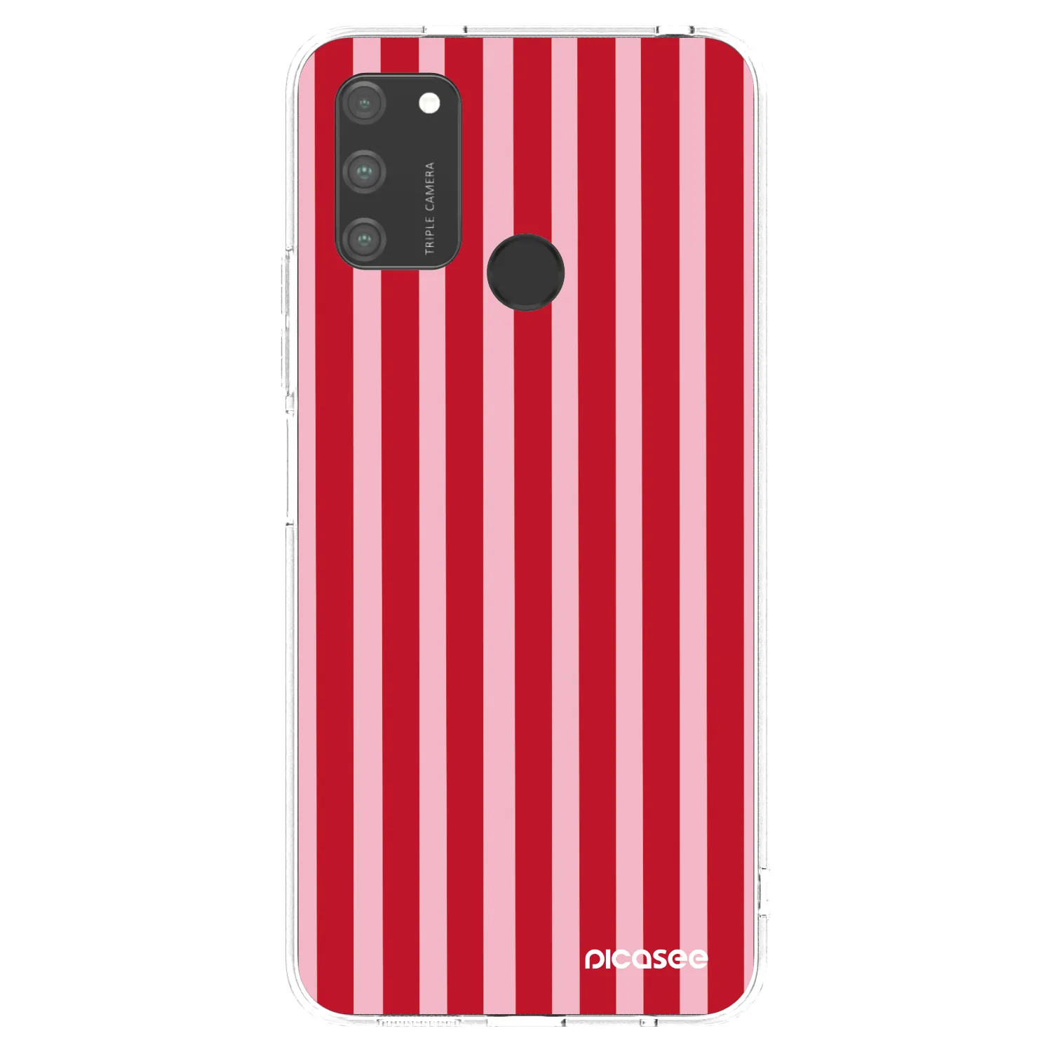 Picasee átlátszó szilikon tok az alábbi mobiltelefonokra Honor 9A - Lines red